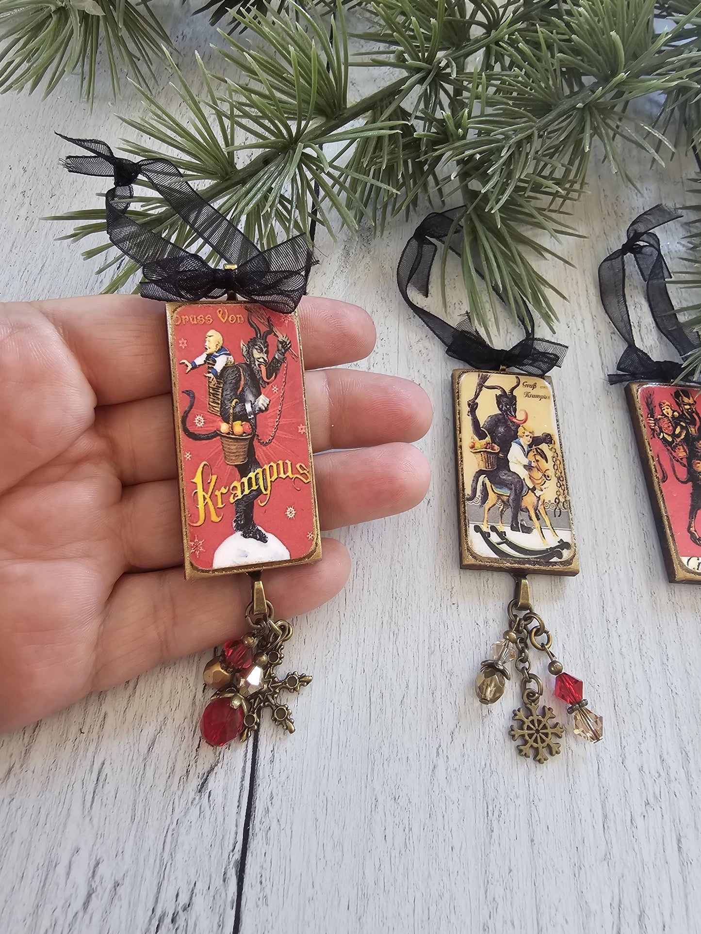 Handmade Krampus Holiday Ornaments