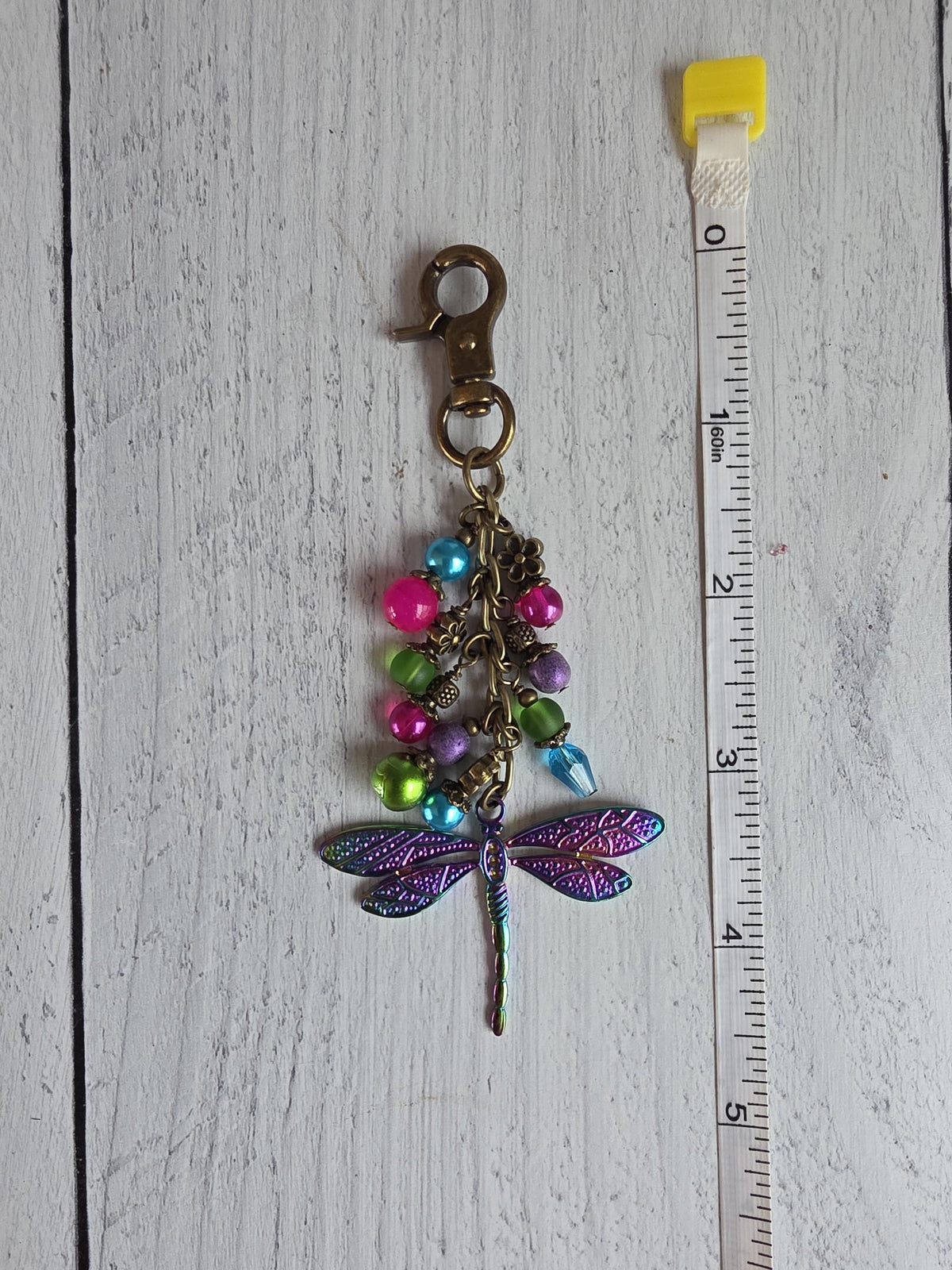 Dragonfly Bag Charm, Bright and Colorful