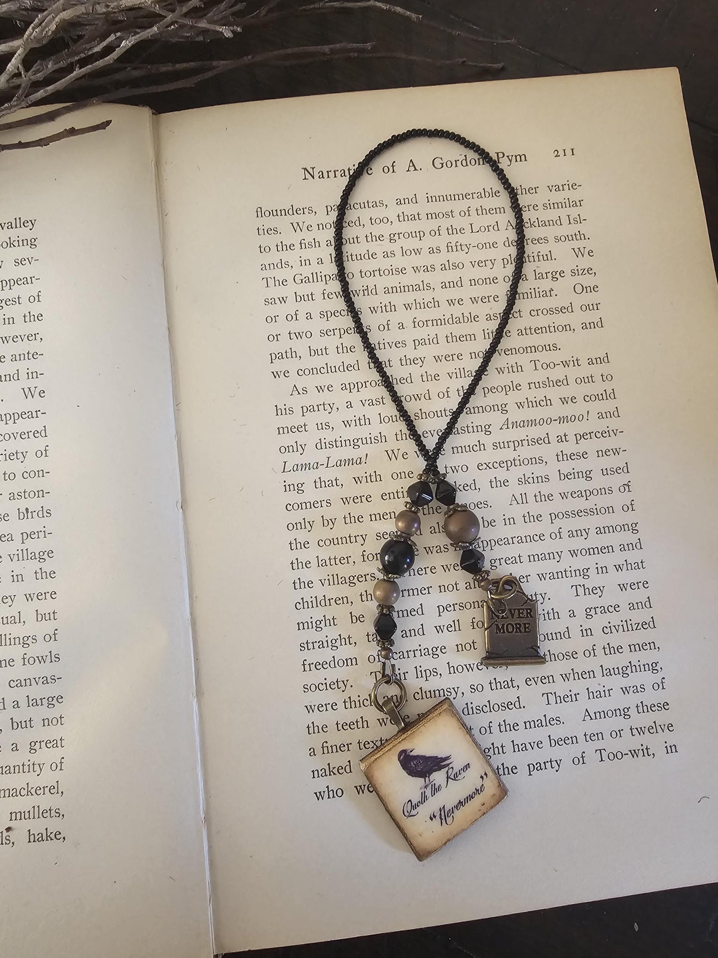 Raven Bookmark, Nevermore Bookmarker, Literature Book Marker, Reader Gift, Gothic Horror Gift