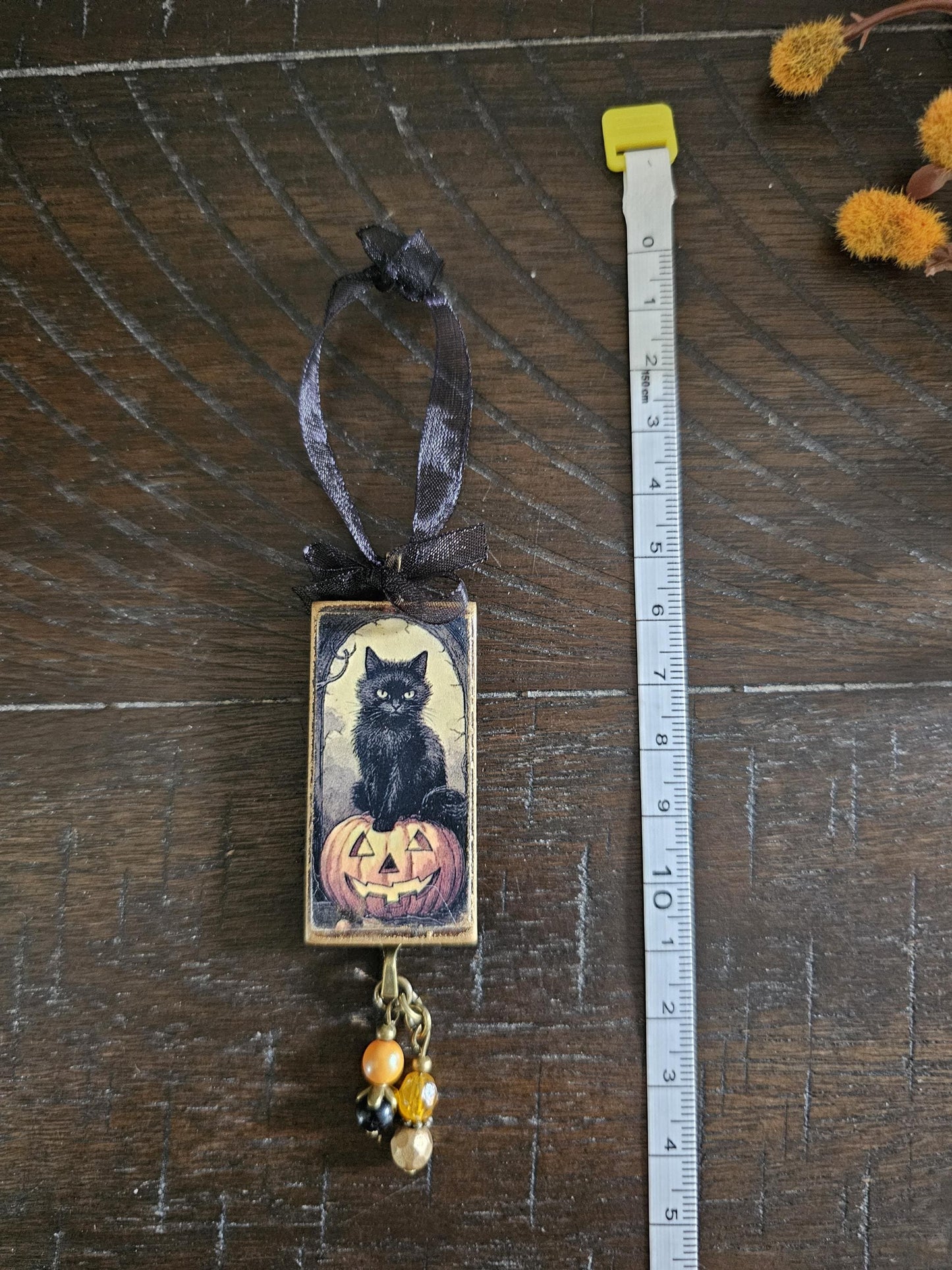 Black Cat Ornament, Halloween Themed Decor