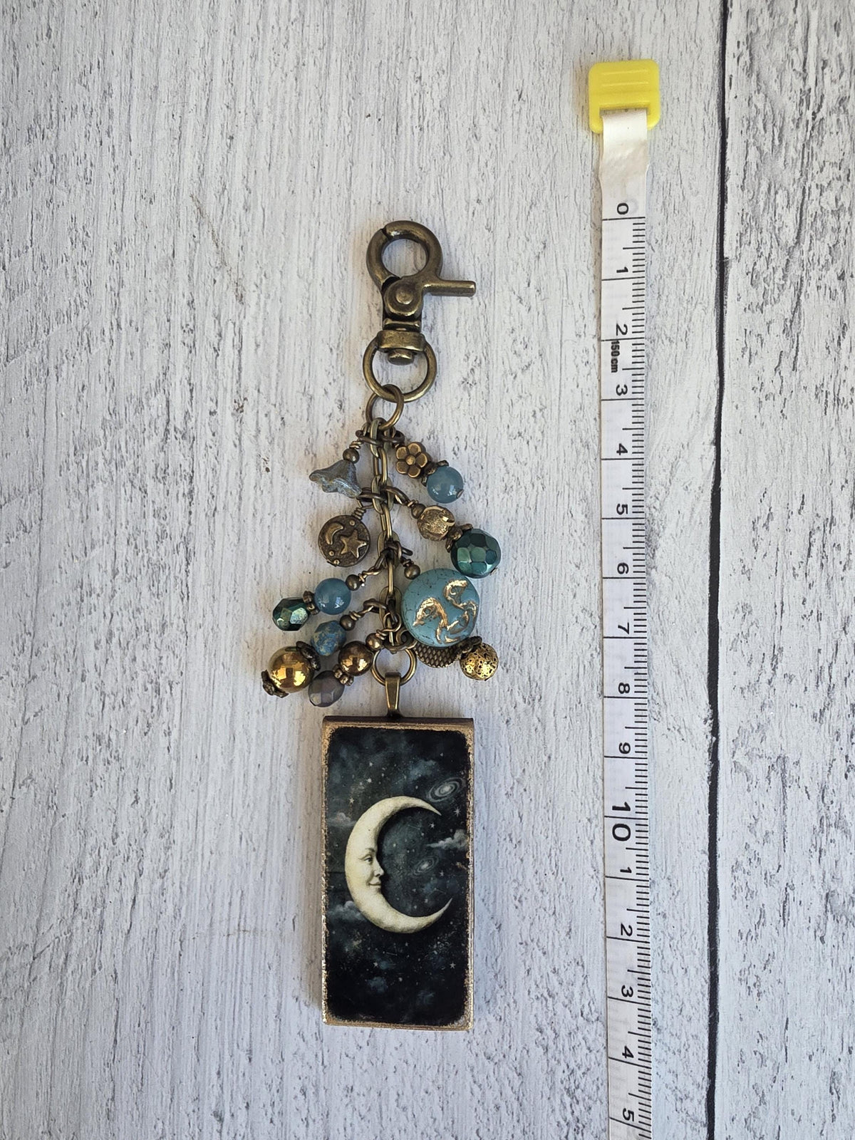 Boho Vintage-Style Moon Charm, Whimsy for Your Bag