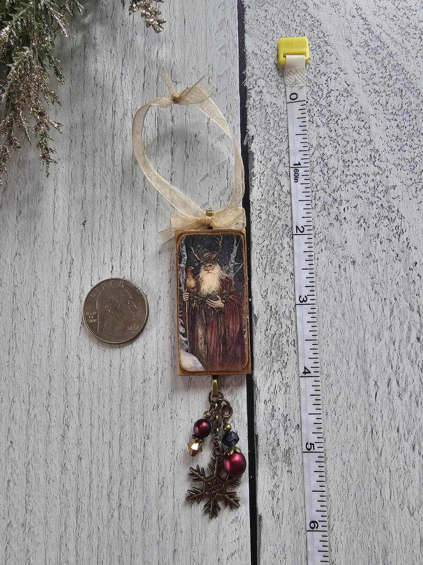 Handmade Yule Ornaments, Yule Lord, Winter Stag