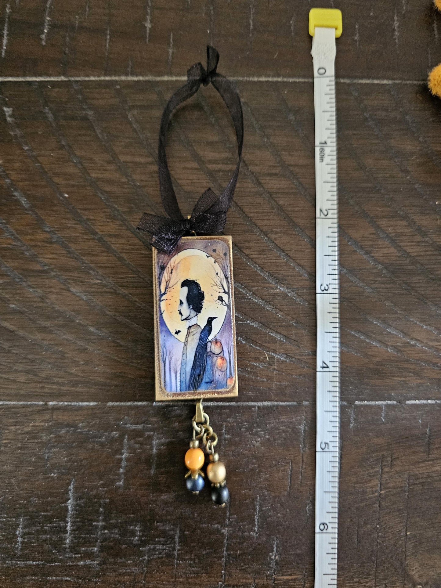 Poe Raven Theme Ornament, Halloween Horror Decor