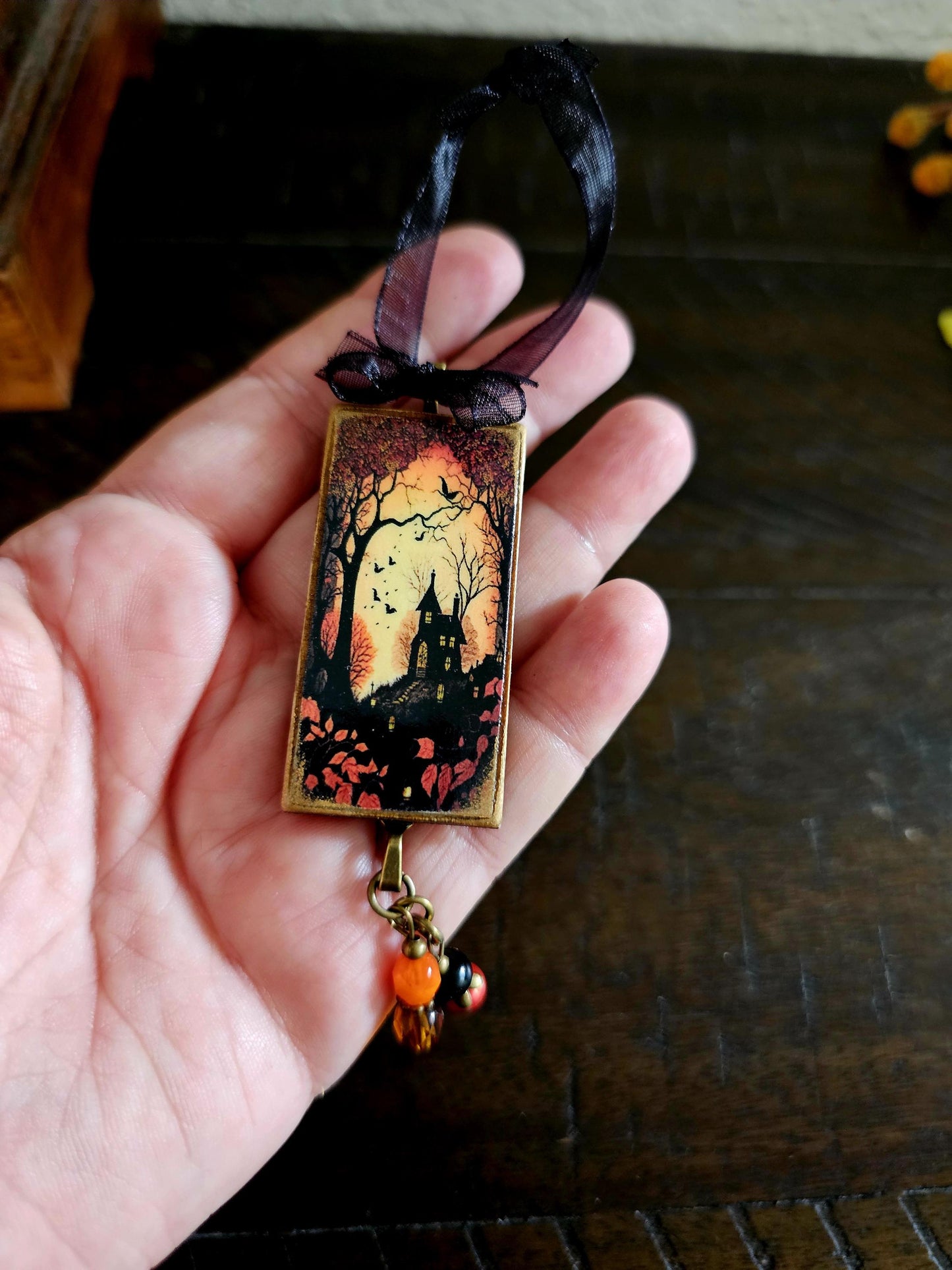 Haunted House Ornament, Halloween Themed Decor