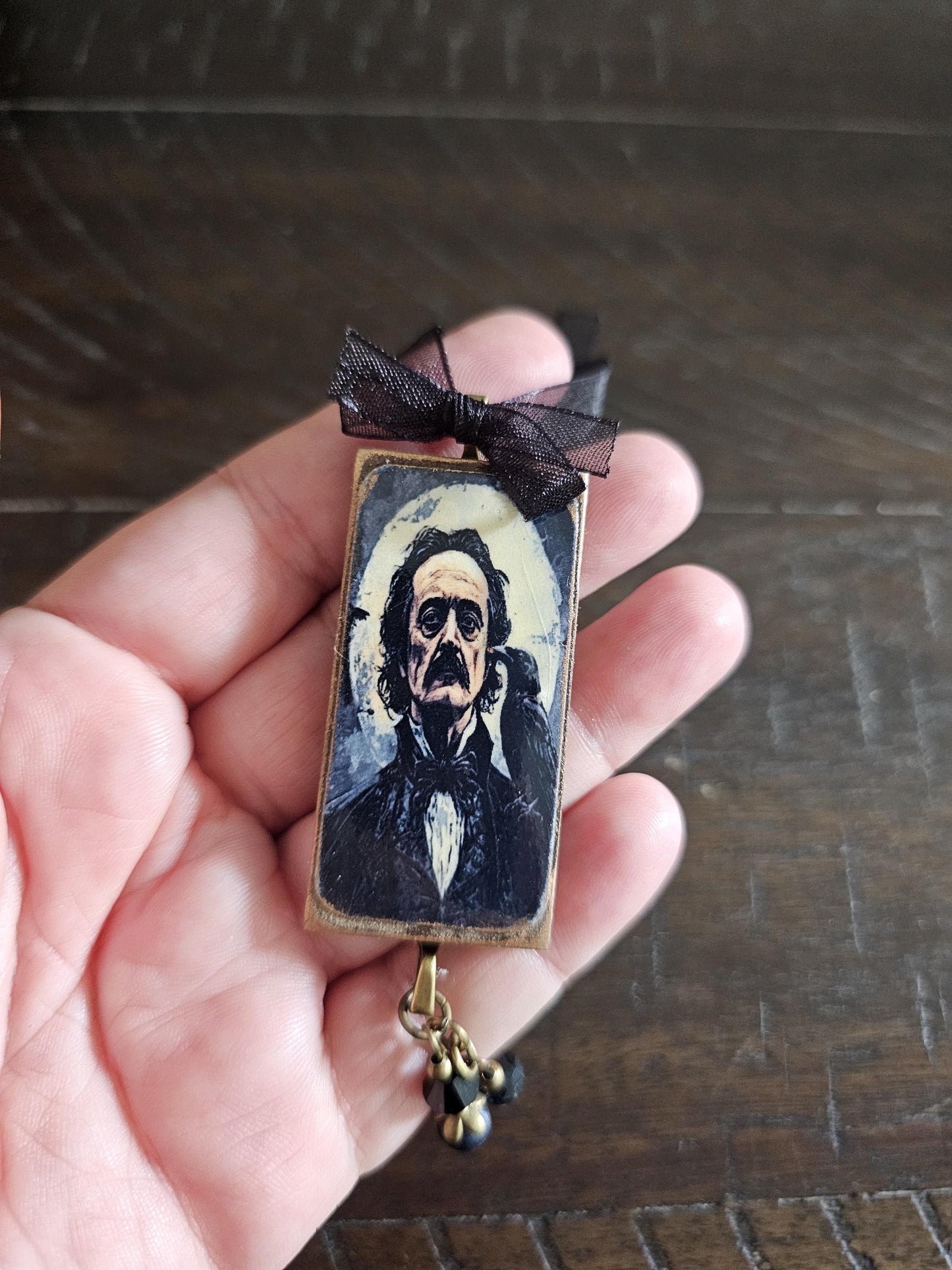 Poe Raven Theme Ornament, Halloween Horror Decor