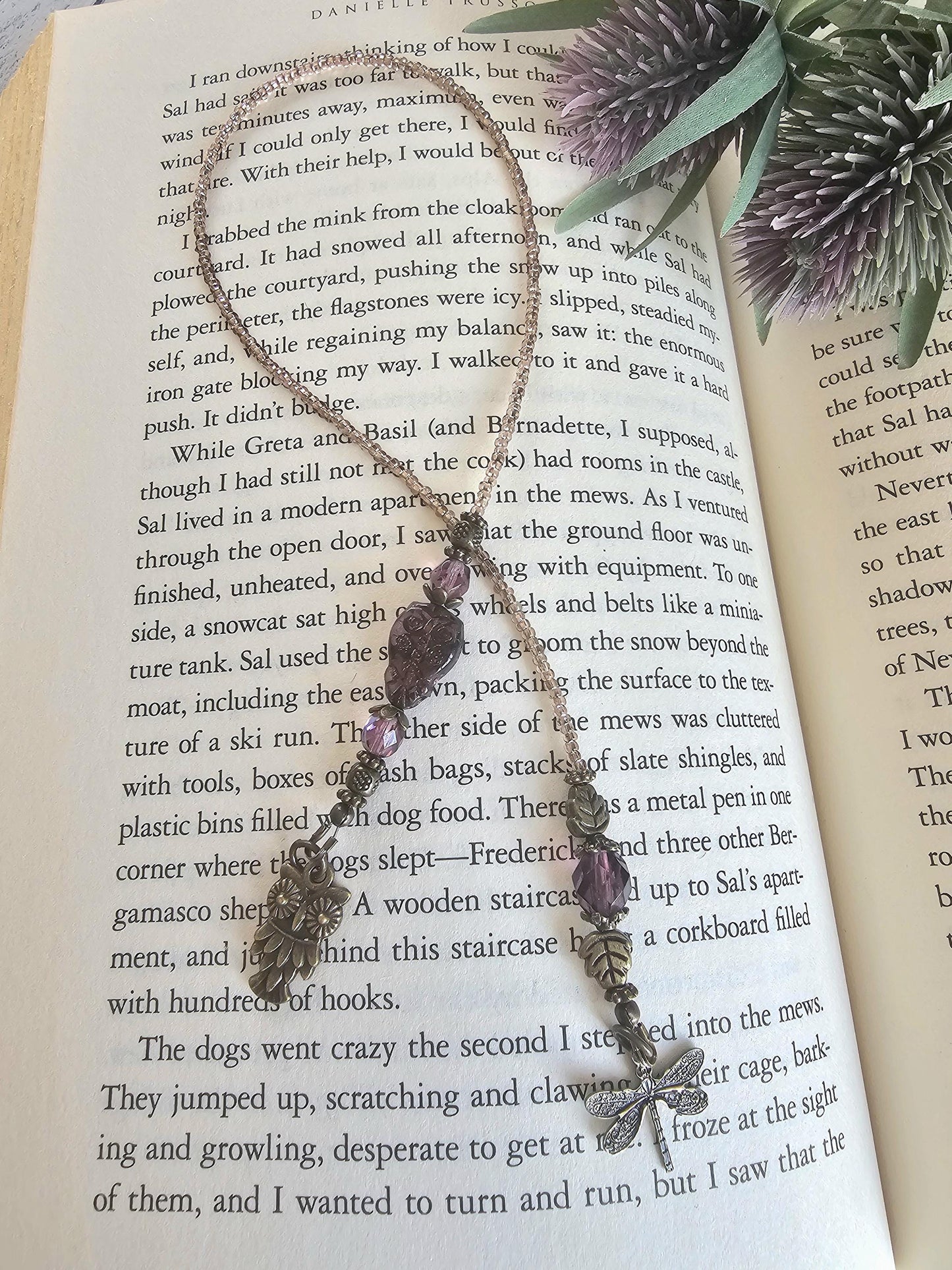 Amethyst Purple Colored Owl Bookmark, Reader Gift
