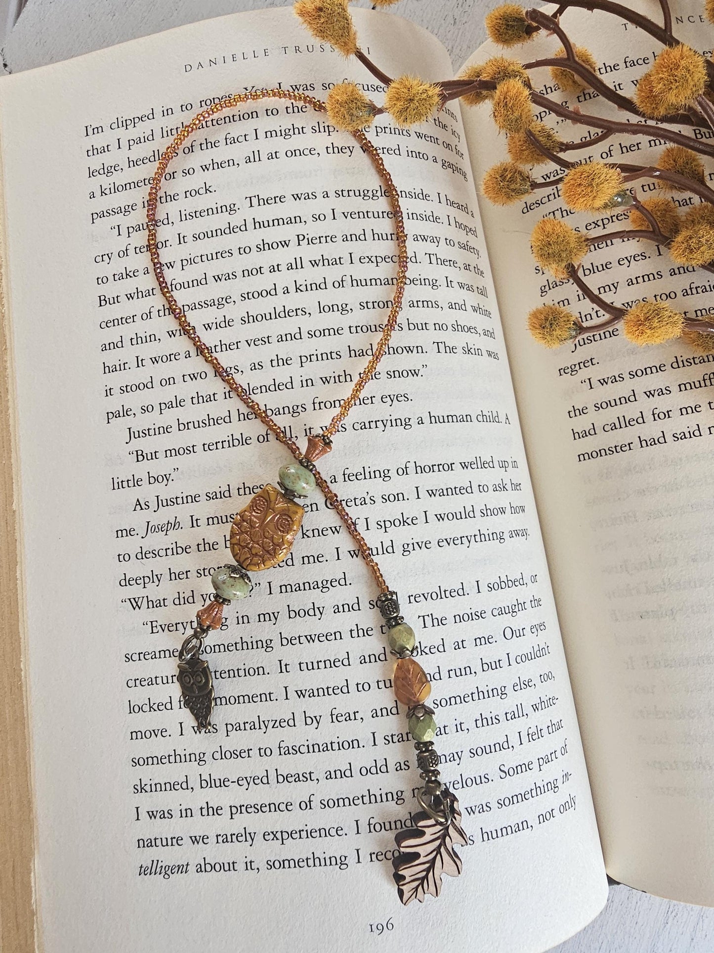 Autumn Colored Owl Bookmark, Unique Reader Gift