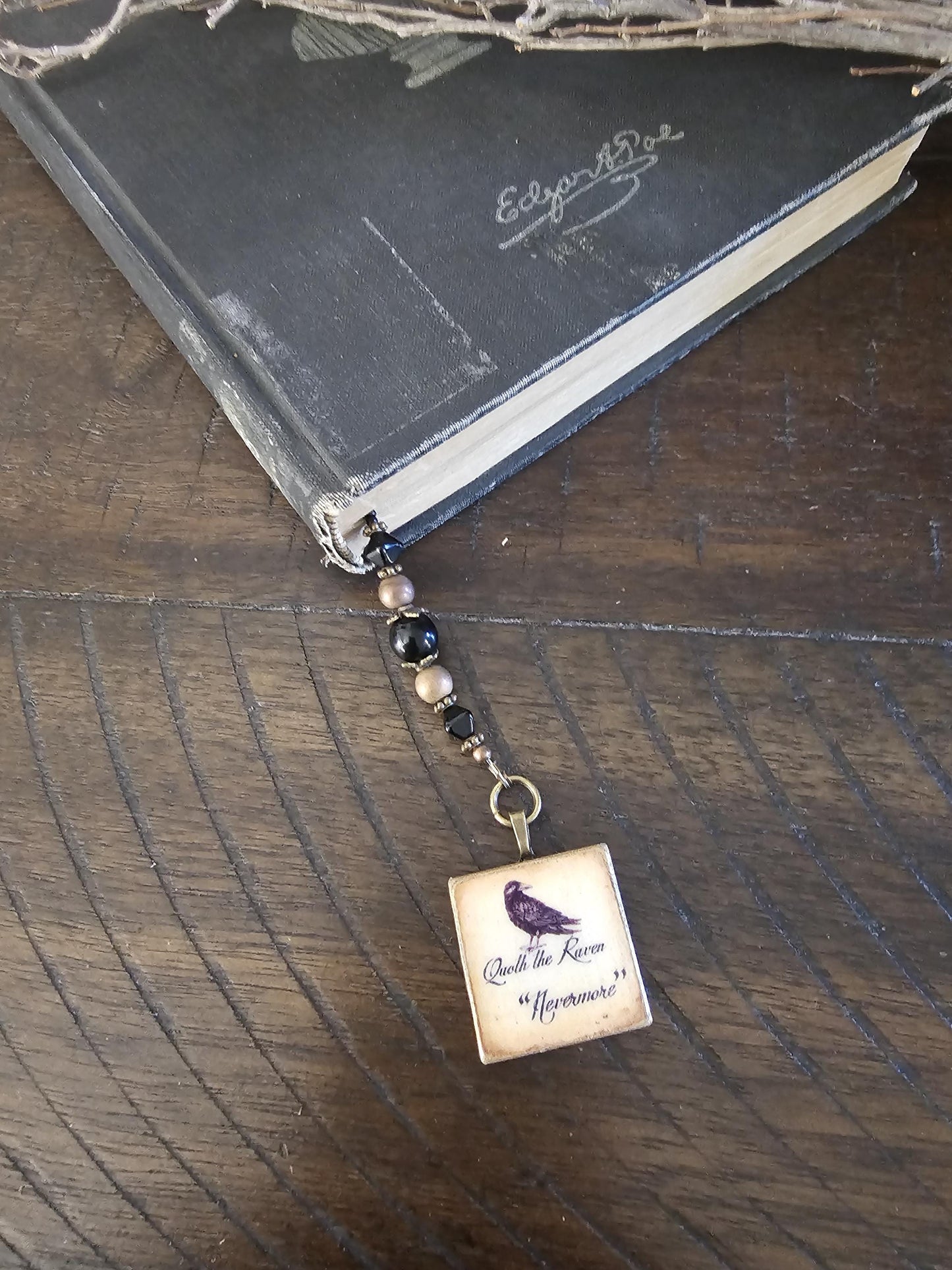 Raven Bookmark, Nevermore Bookmarker, Literature Book Marker, Reader Gift, Gothic Horror Gift
