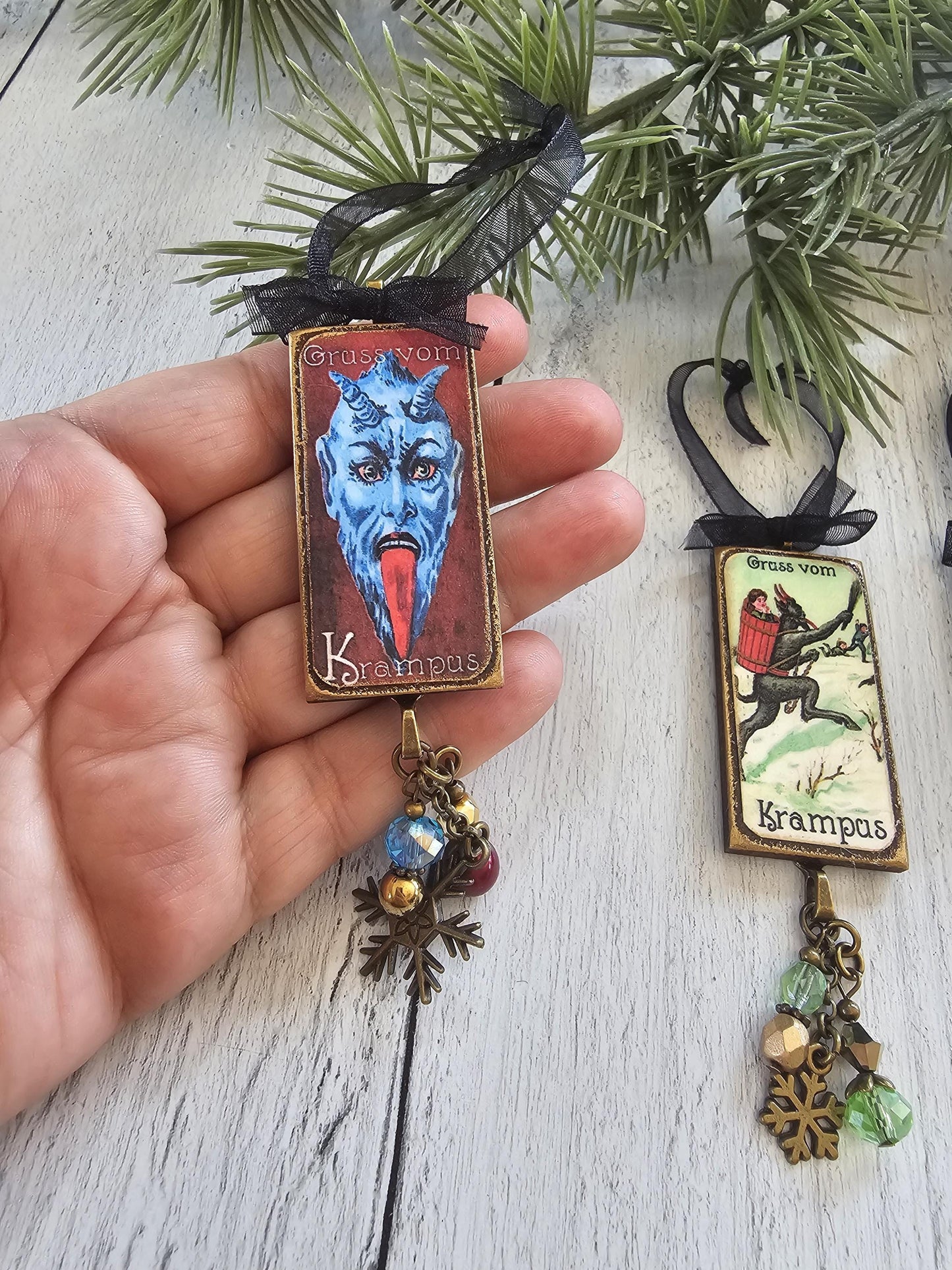 Krampus Christmas Ornaments, Winter Decor