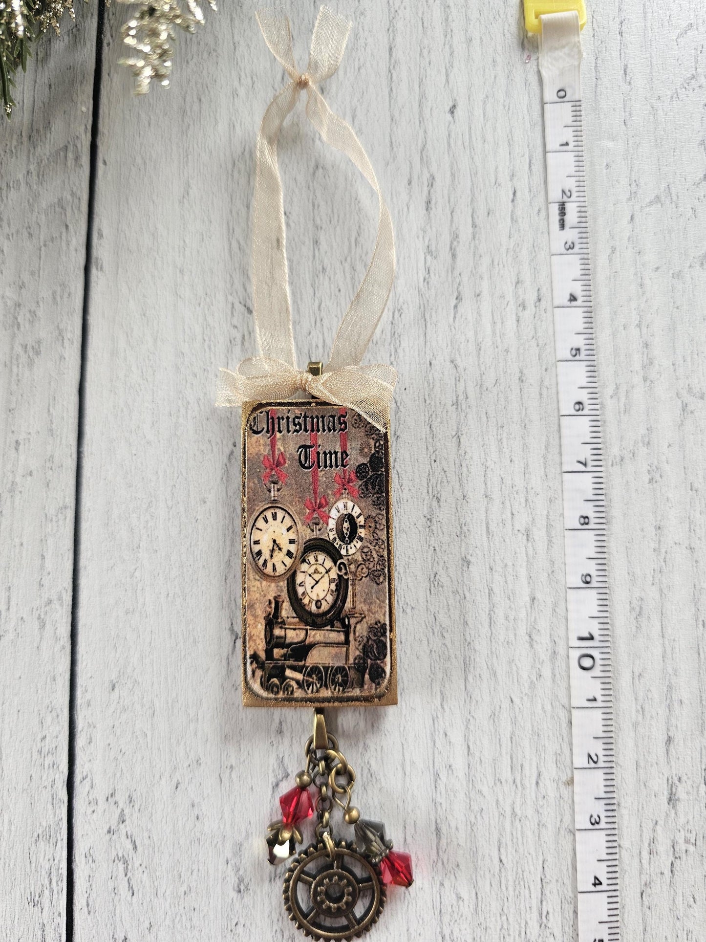 Handmade Steampunk Santa Claus Christmas Ornaments, Buy One or Set of All Three