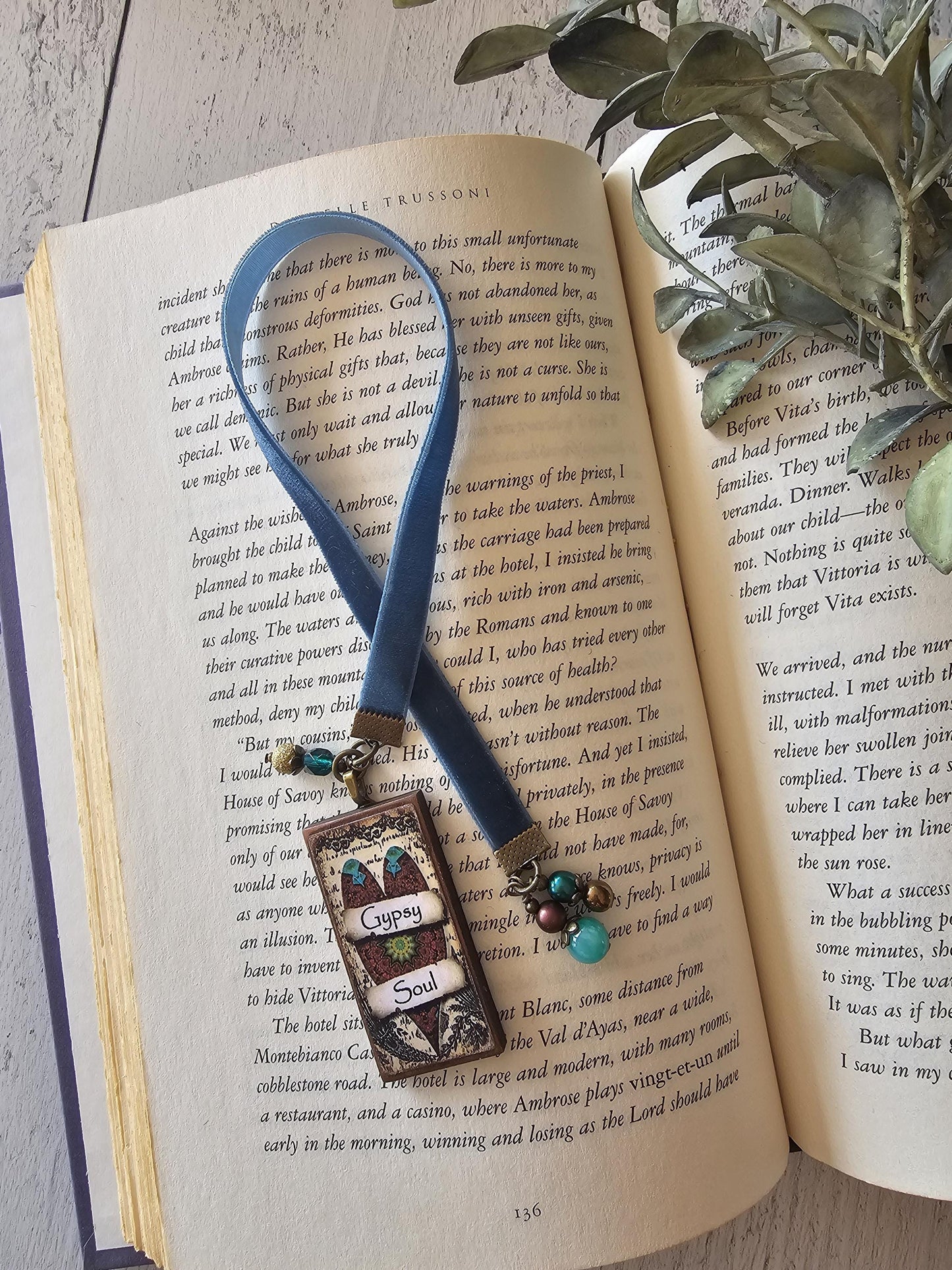 Boho Gypsy Soul Bookmark, Free Spirit Heart Page Holder, Gift for Her, , Teacher Gift,