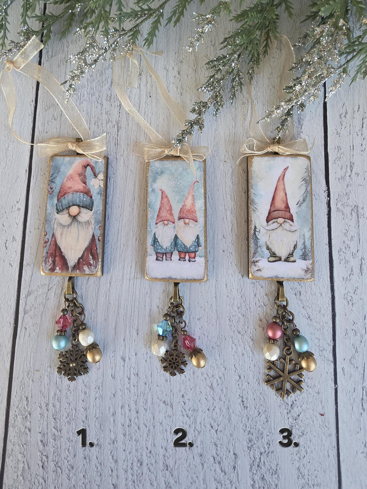 Handmade Winter Gnome Christmas Ornaments