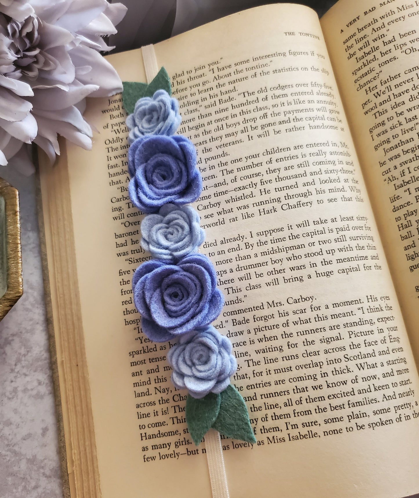 Flower Bookmark, Reader Gift, Bookworm, Planner Elastic Band, Gift For Her, Mother Gift