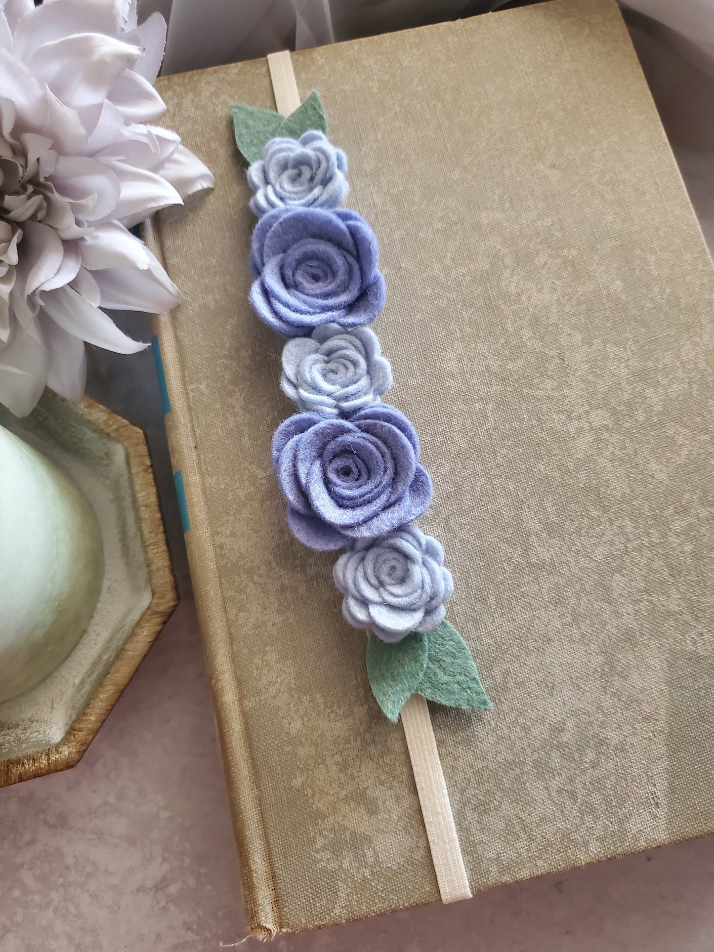 Flower Bookmark, Reader Gift, Bookworm, Planner Elastic Band, Gift For Her, Mother Gift