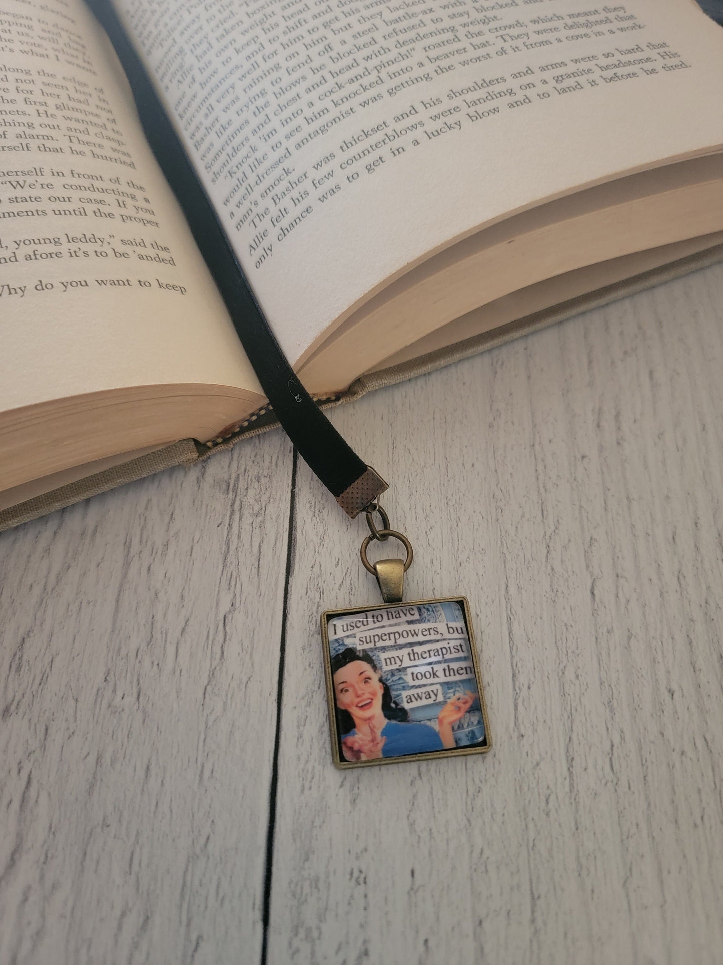 Sarcastic Bookmark, Funny Reader Gift, Unique Velvet Ribbon Bookmarker