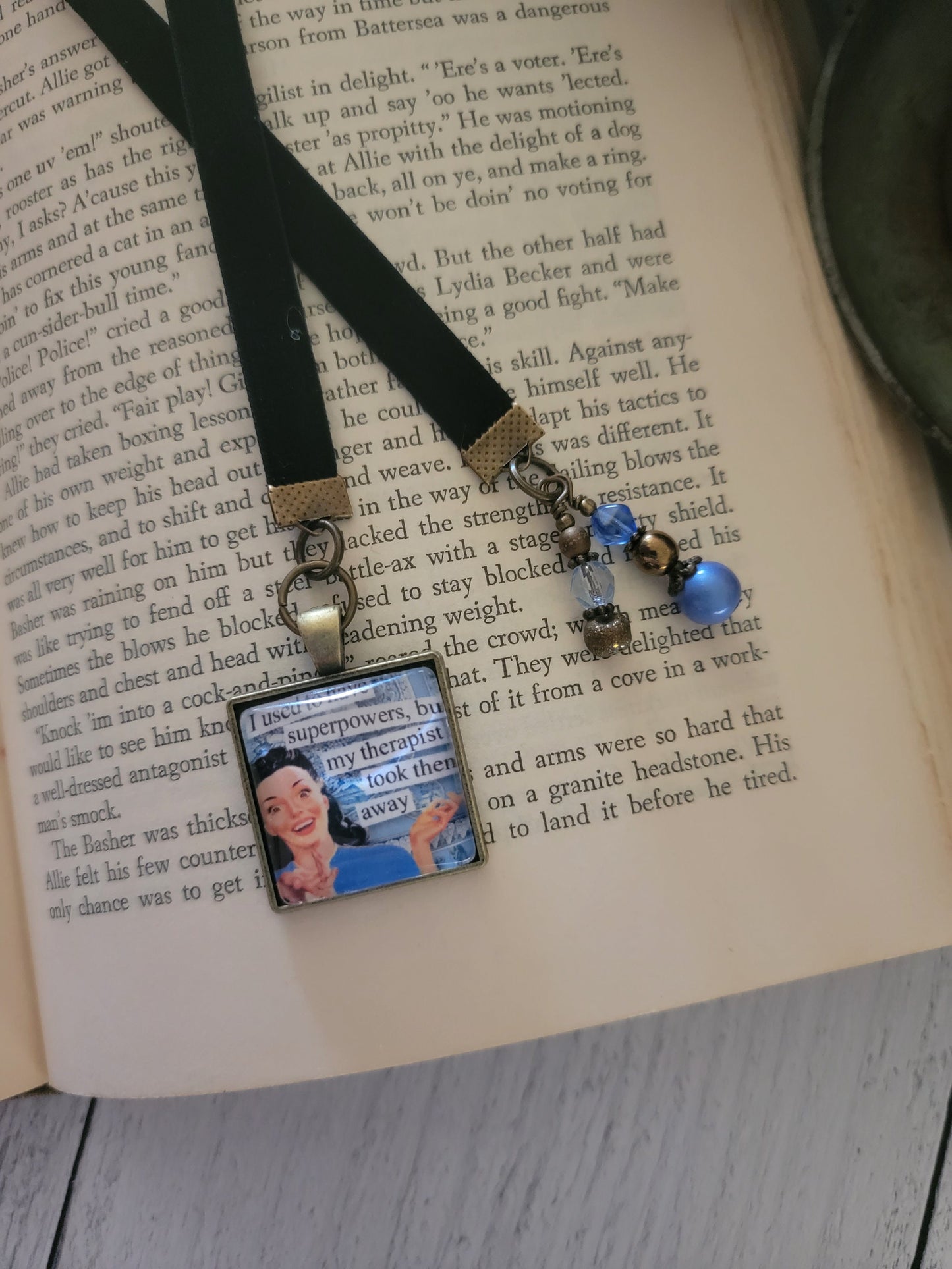 Sarcastic Bookmark, Funny Reader Gift, Unique Velvet Ribbon Bookmarker