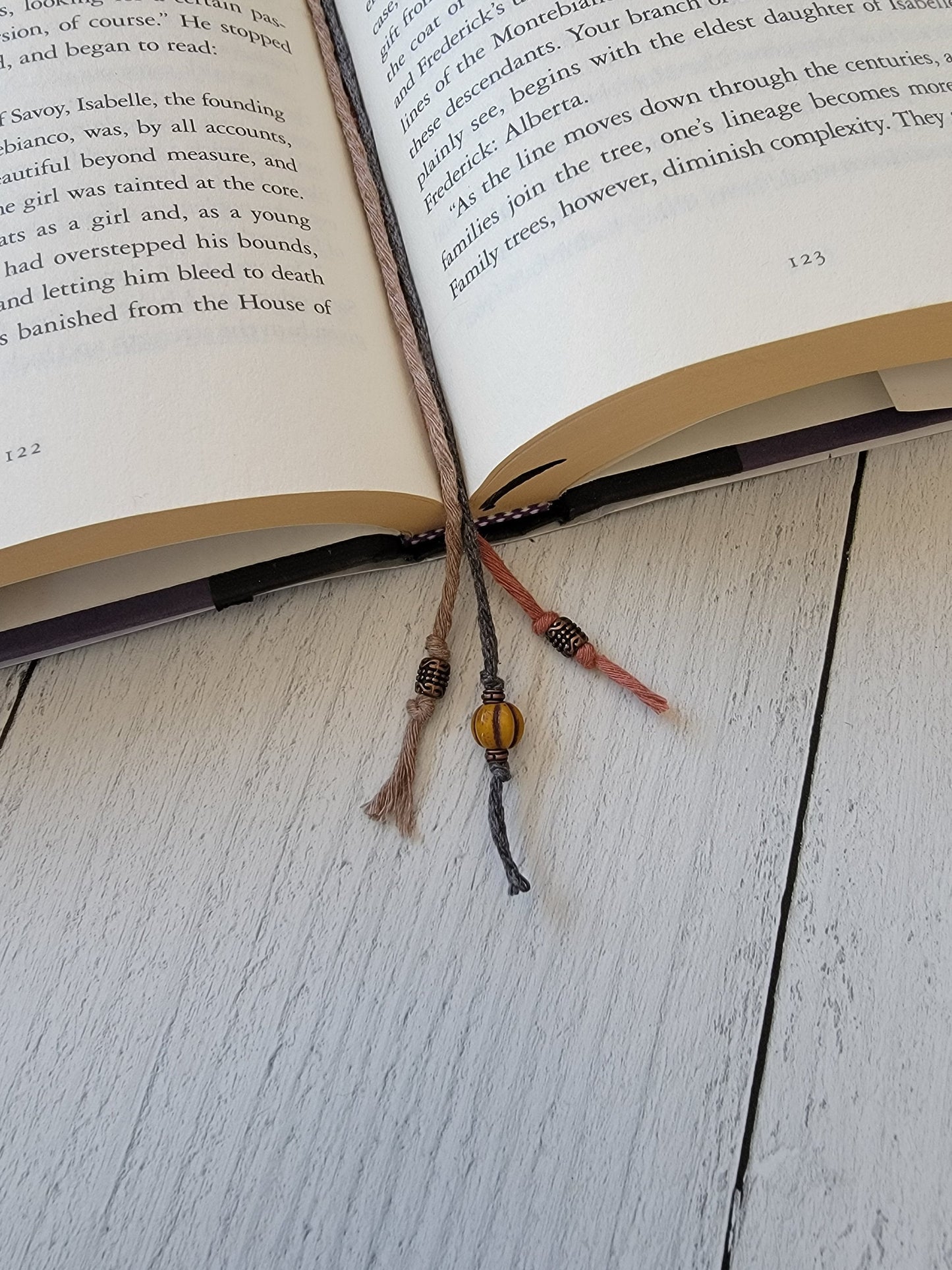 Minimalist Bookmark Set of 3, Simple Reader Gift, Minimal Life, Cotton Cord Bookmarker, Book Lover Gift, Teacher Gift,