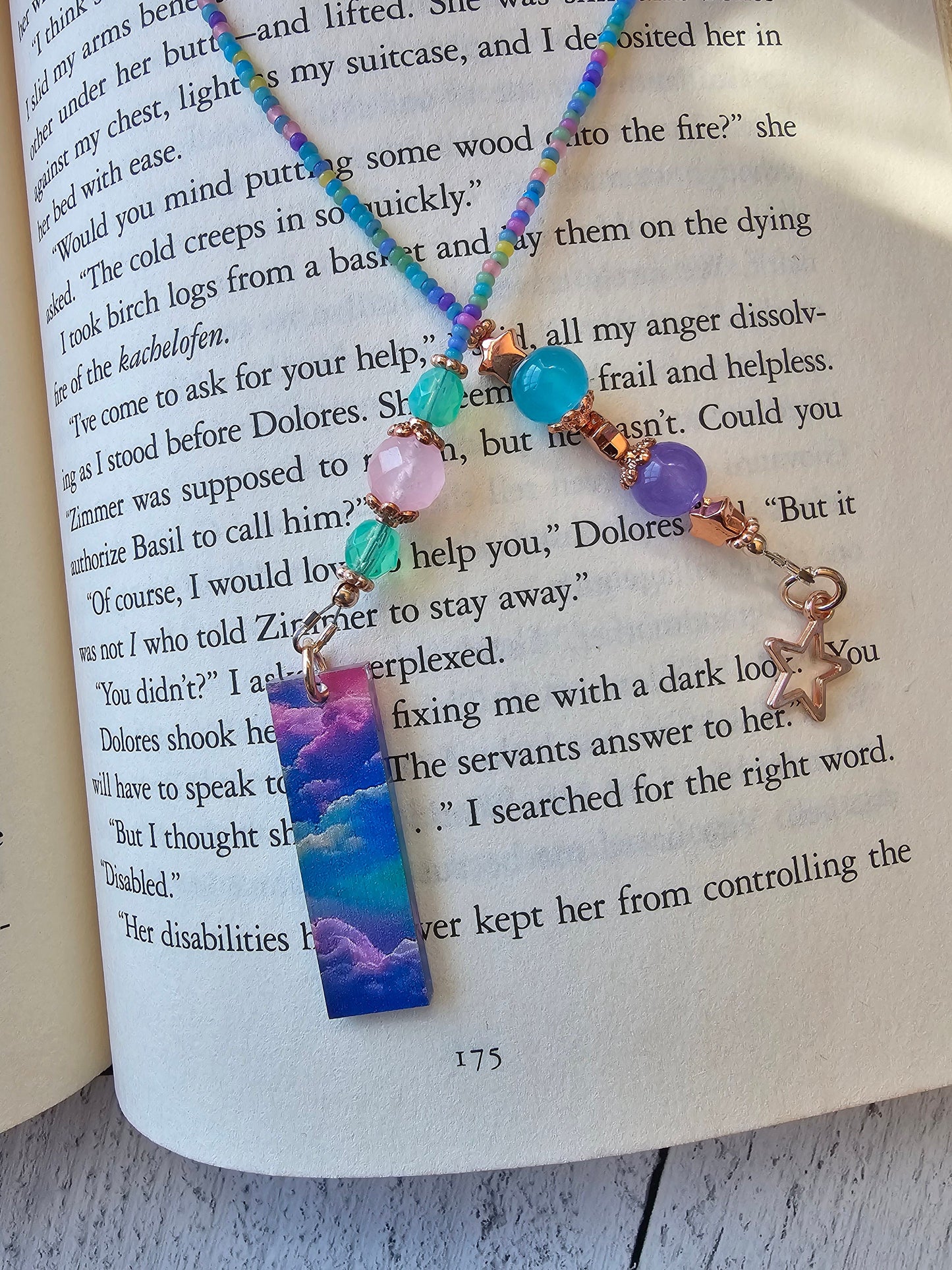 Pastel Skies Celestial Bookmark, Gift Idea For Readers