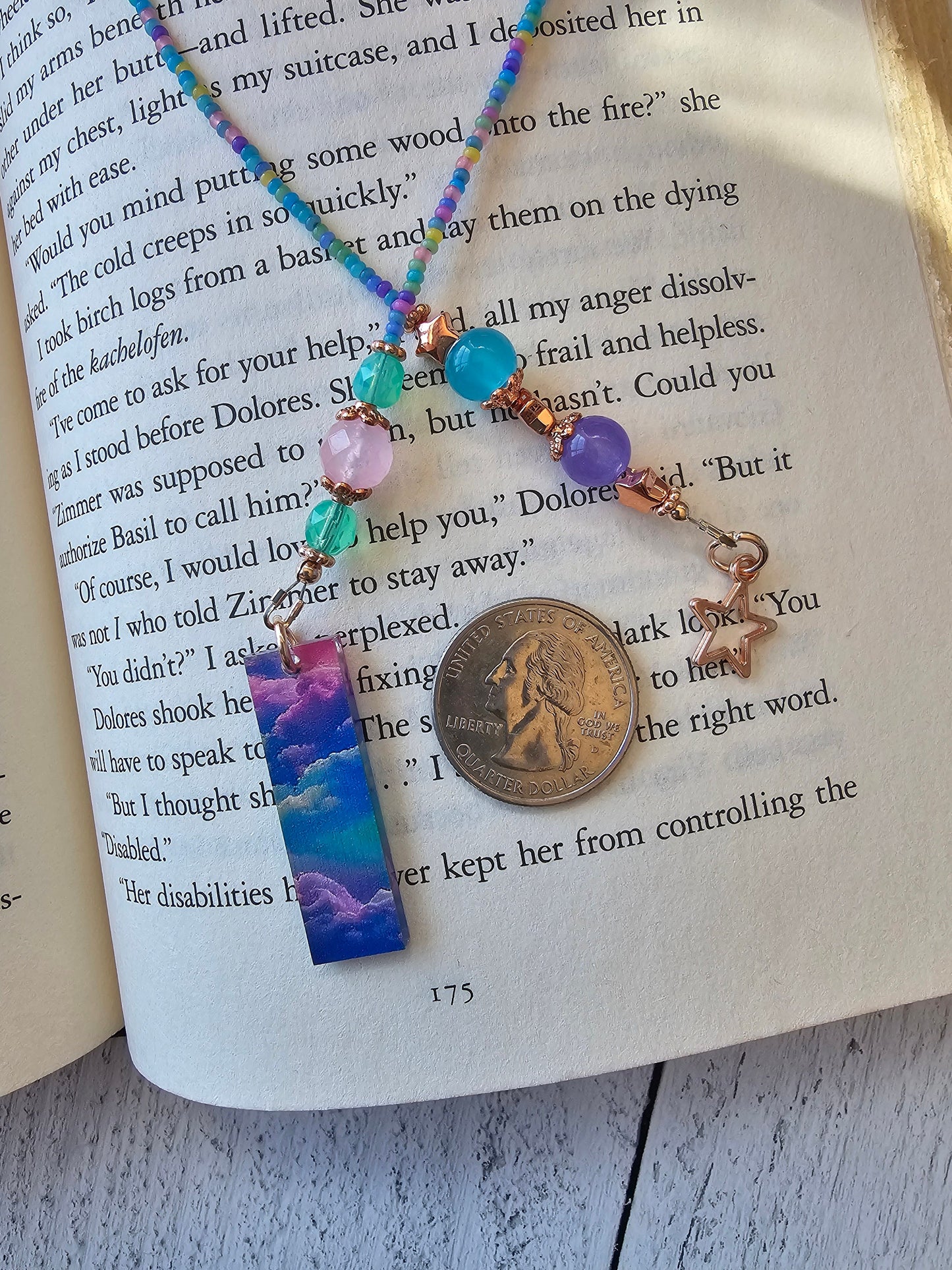 Pastel Skies Celestial Bookmark, Gift Idea For Readers