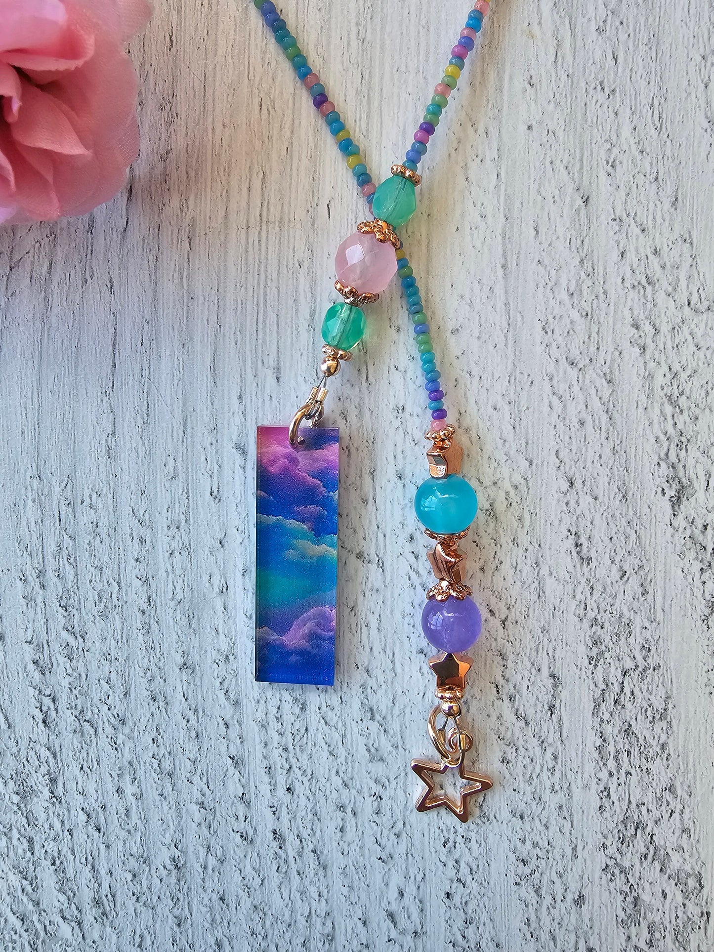 Pastel Skies Celestial Bookmark, Gift Idea For Readers