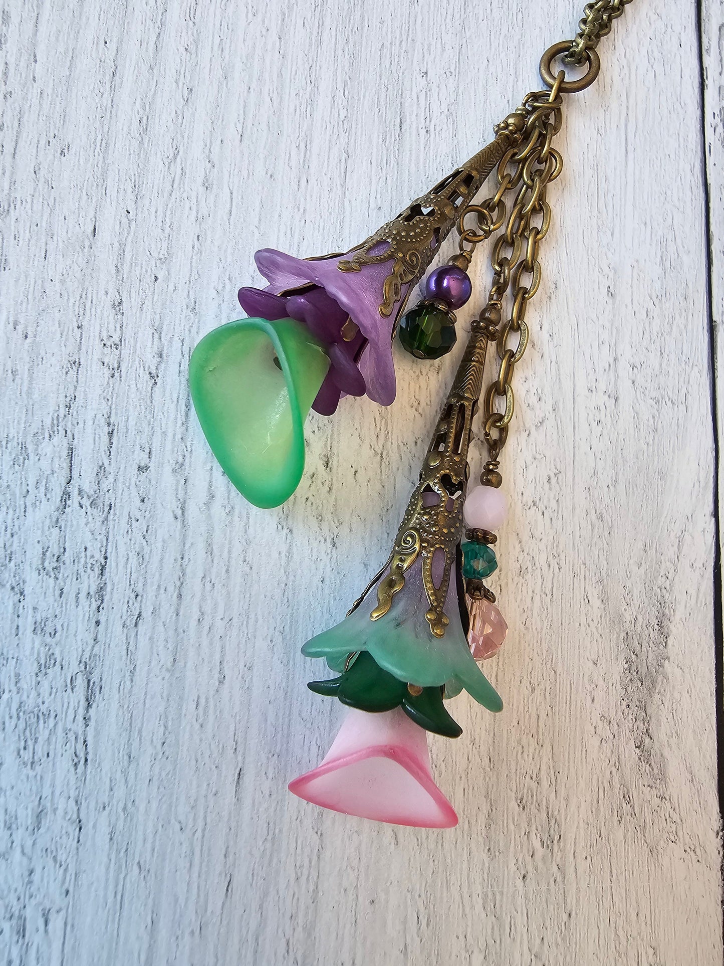 Boho Flower Car Charm, Hang on Read View Mirror, Gift for Her