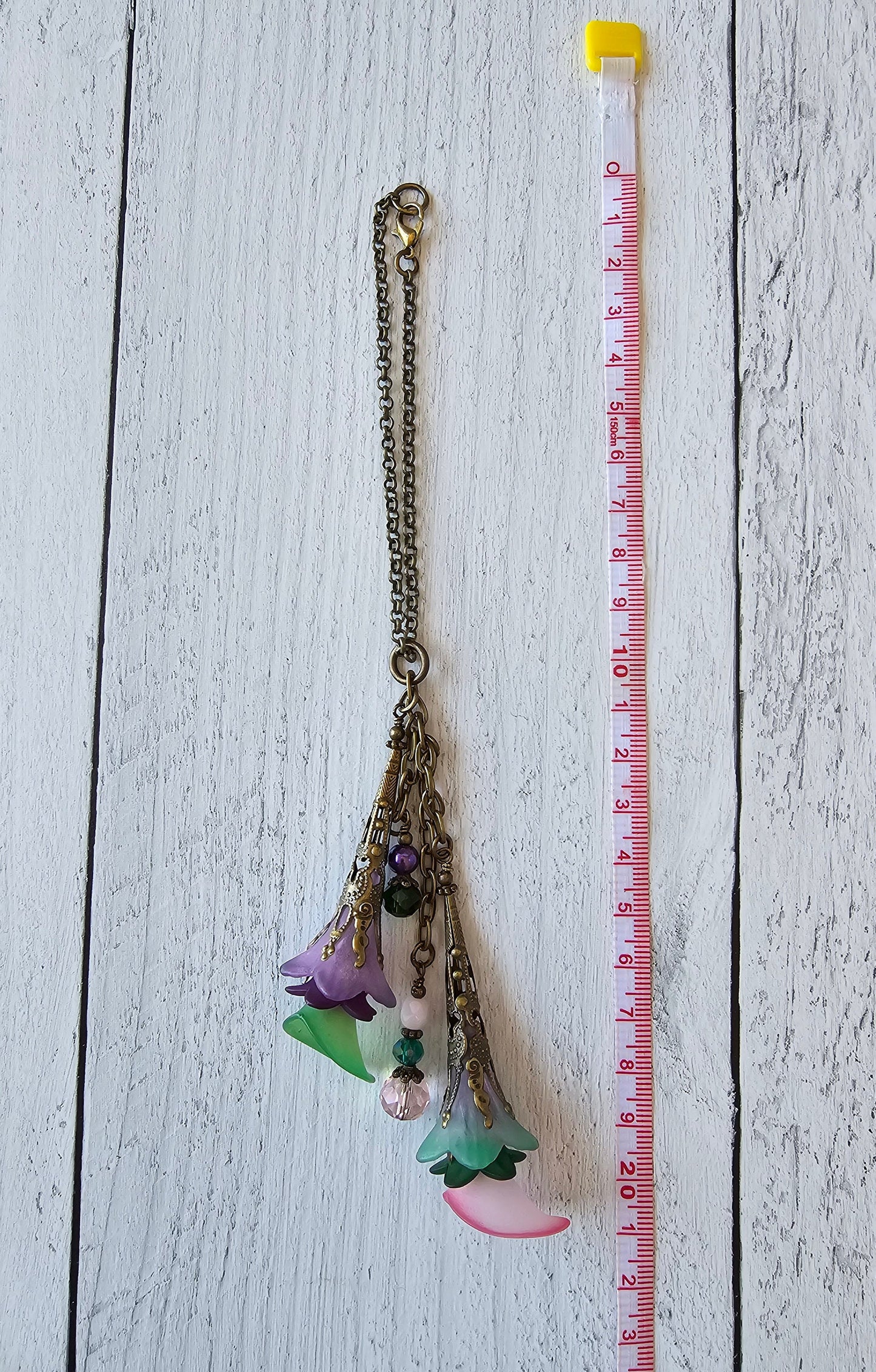 Boho Flower Car Charm, Hang on Read View Mirror, Gift for Her