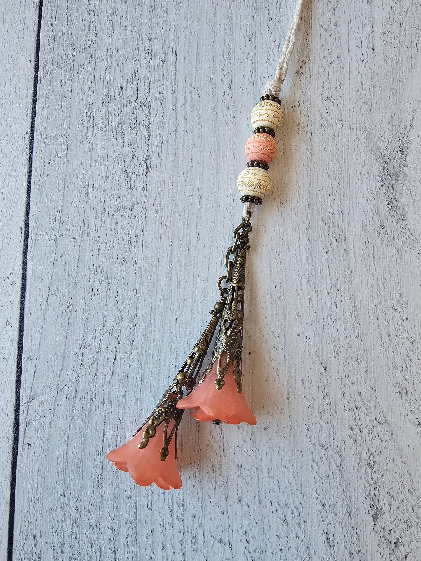 Boho Flower Car Charm, First Car Gift