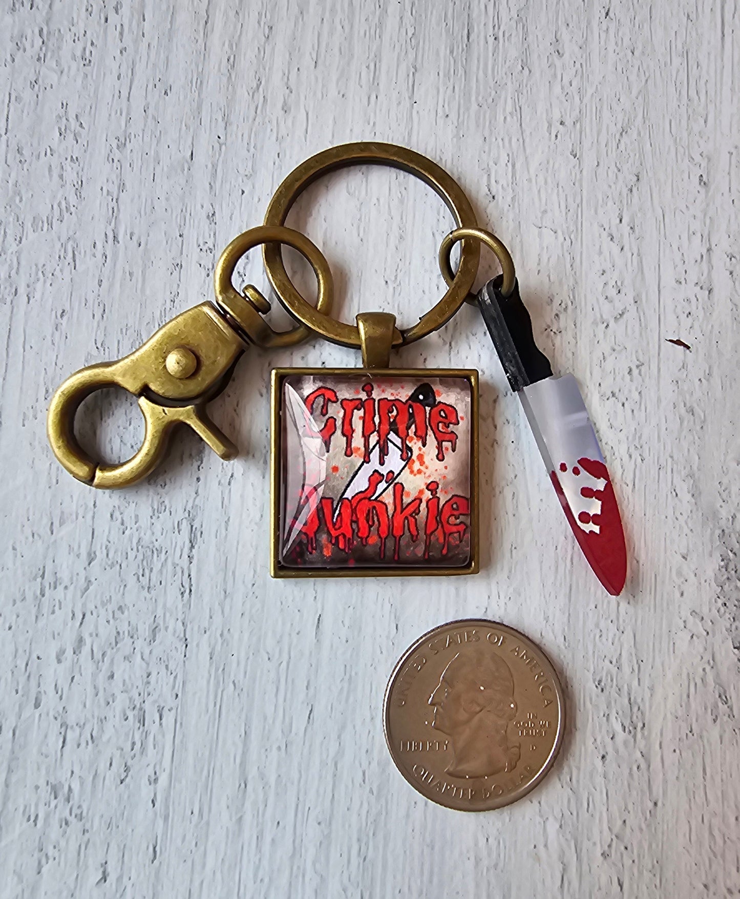 Crime Junkie True Crime Lover Keychain, Reader Gift