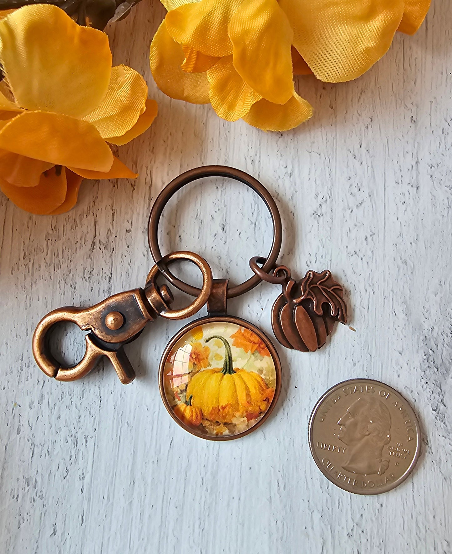 Fall Pumpkin Keychain, Perfect for Those Cool Autumn Days, Gift for Her