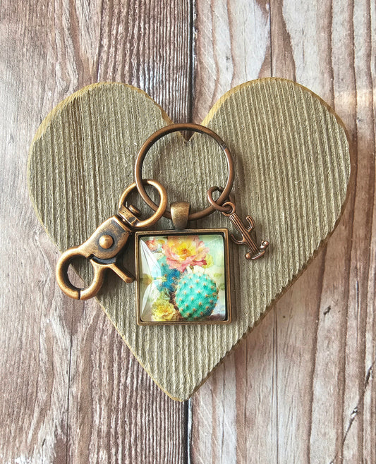 Country Keychain, Cowgirl Gift, Cowboy Hat Charm