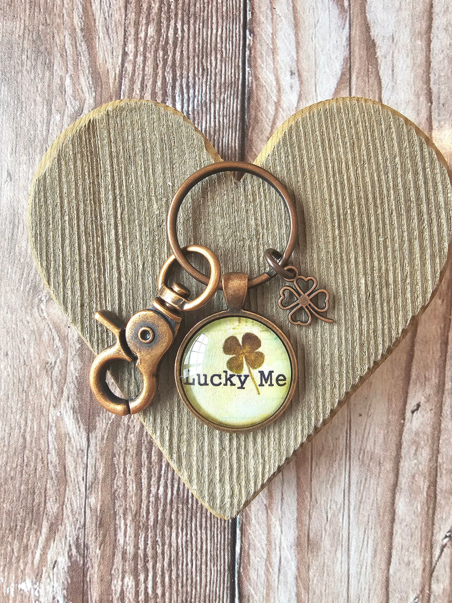 Lucky Keychain, Four Leaf Clover Keyring