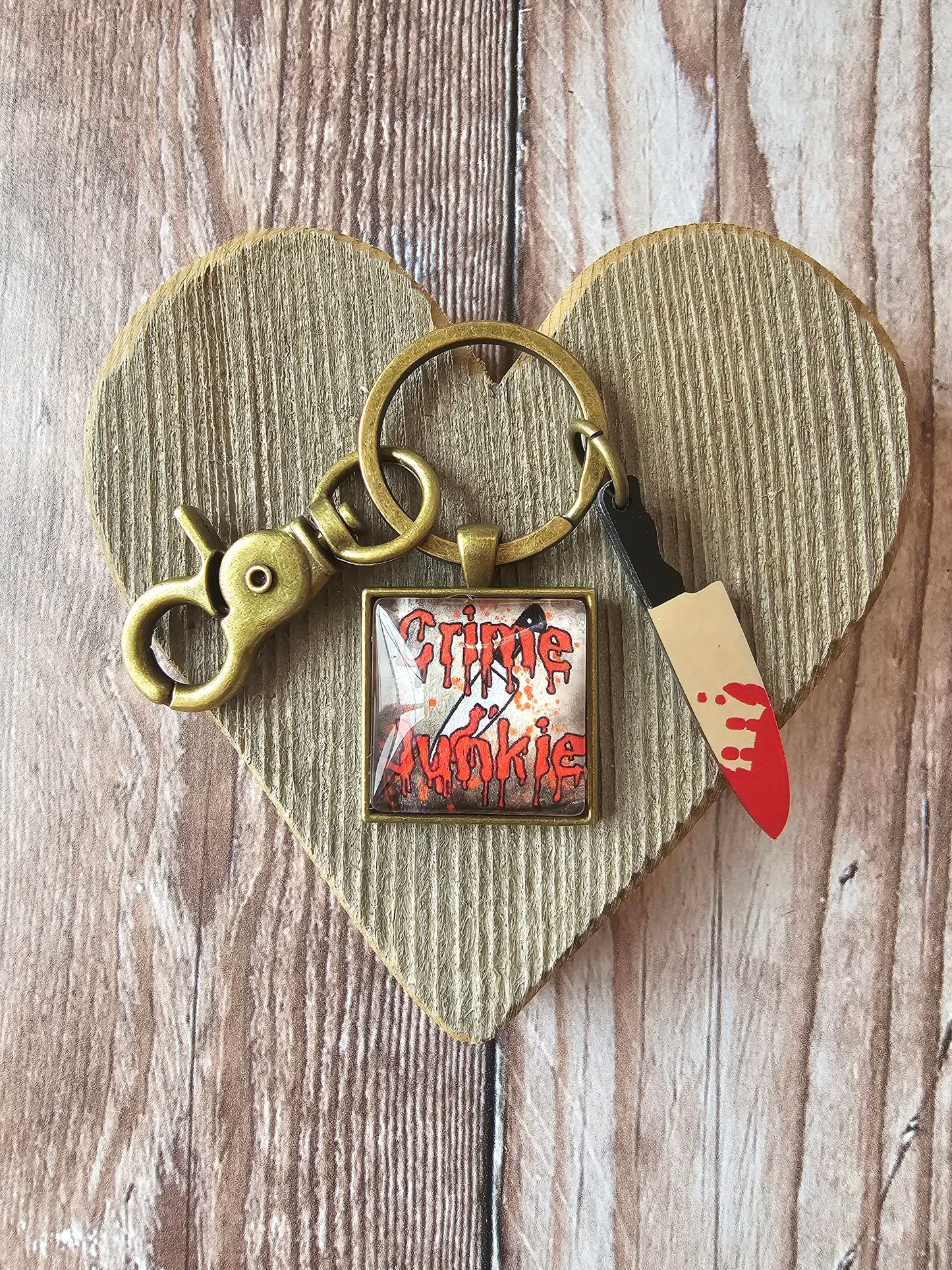 Crime Junkie True Crime Lover Keychain, Reader Gift