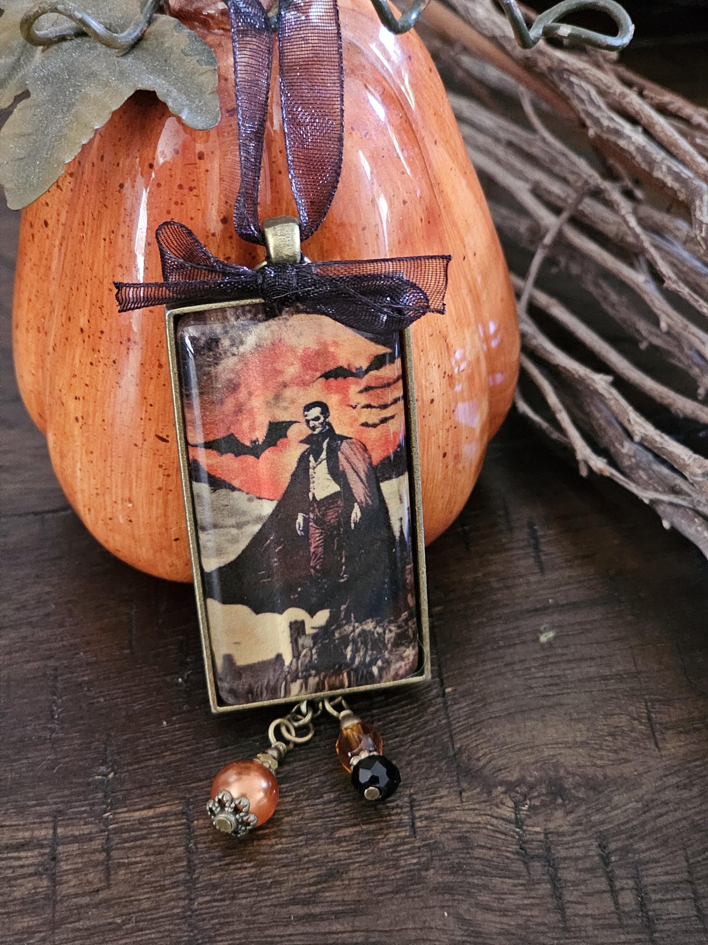 Vampire Halloween Ornament, Horror Themed Decor