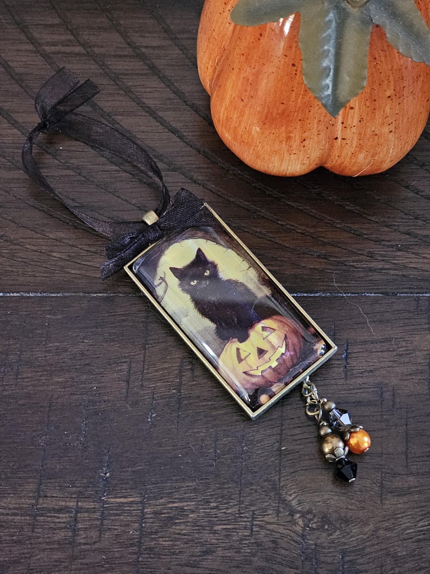 Black Cat Ornament, Halloween Decor