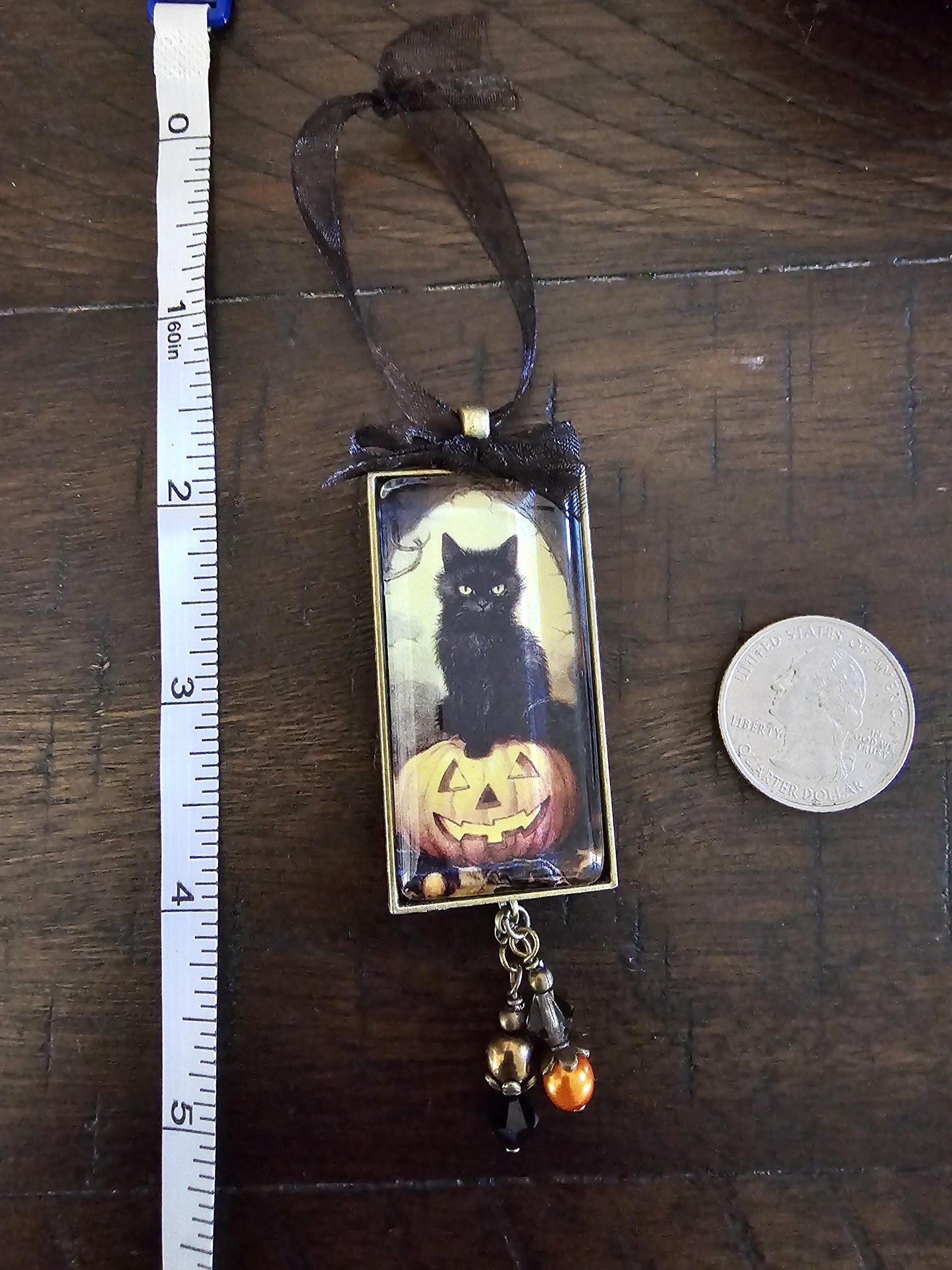 Black Cat Ornament, Halloween Decor