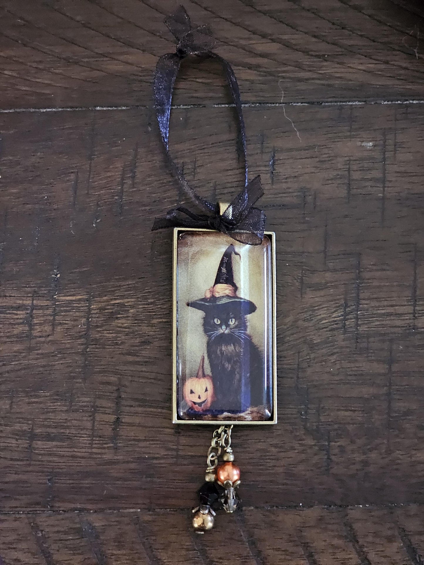 Black Cat Ornament, Halloween Decor