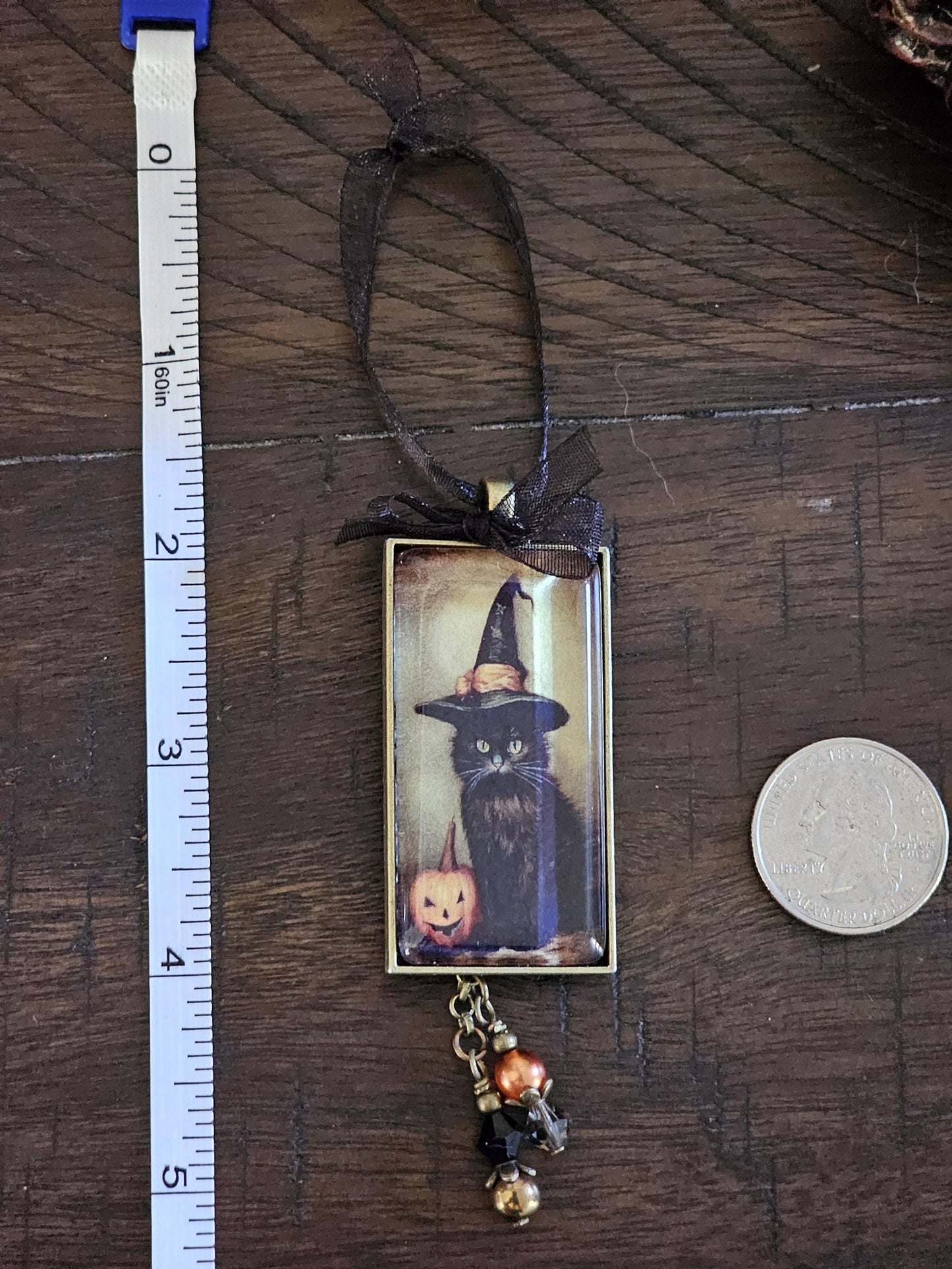 Black Cat Ornament, Halloween Decor