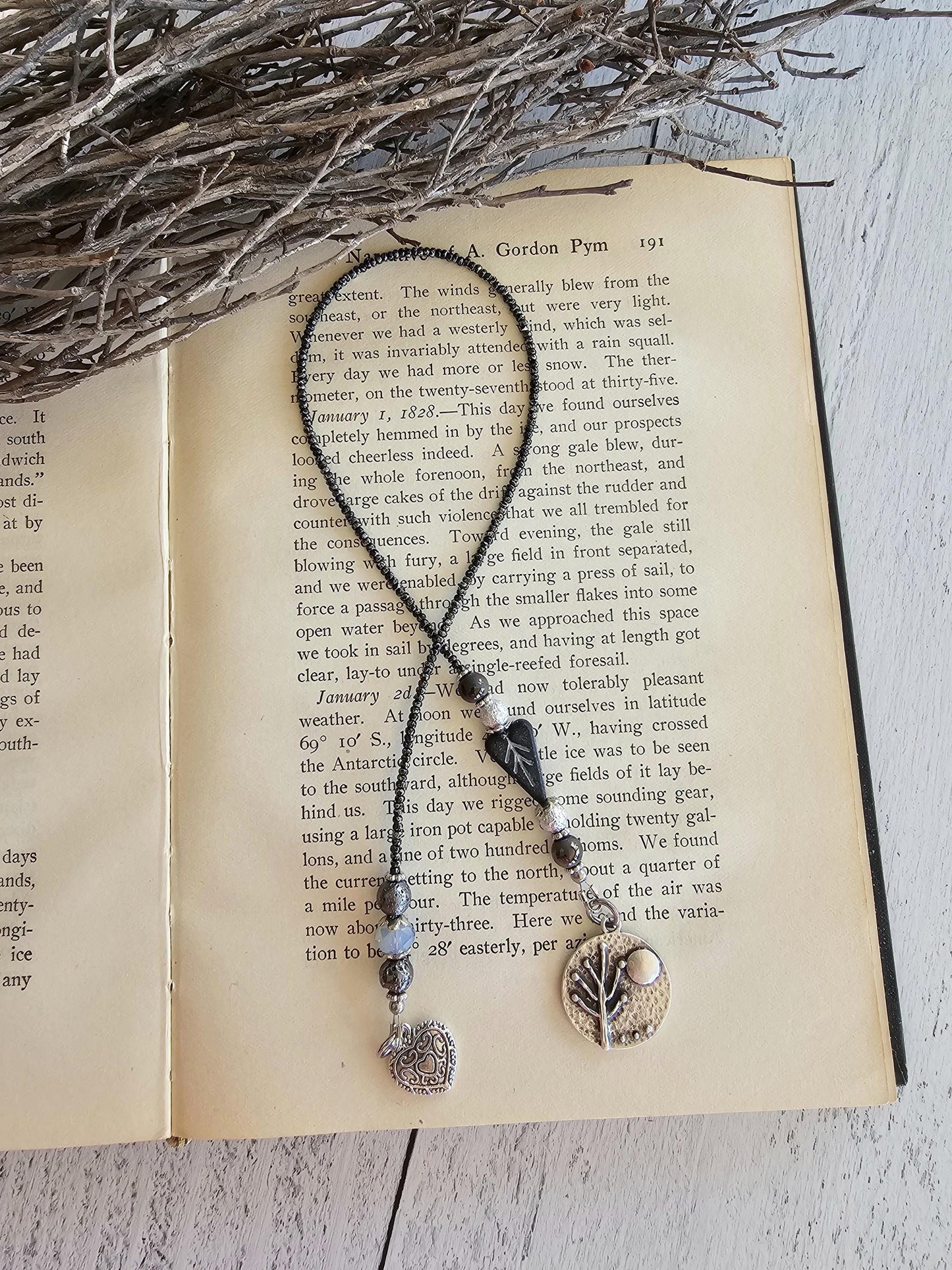 Dark Frost Gothic Bookmark, Winter Themed Book Lover Gift