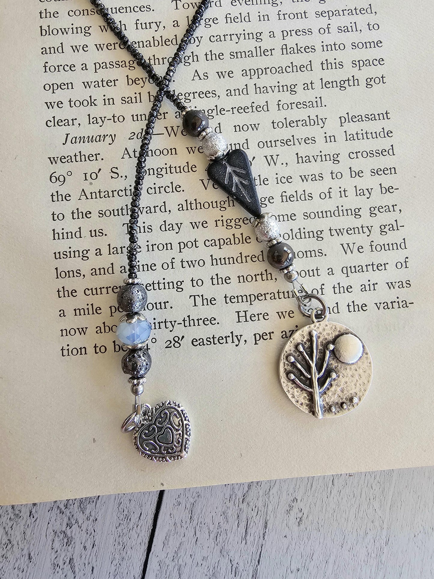 Dark Frost Gothic Bookmark, Winter Themed Book Lover Gift