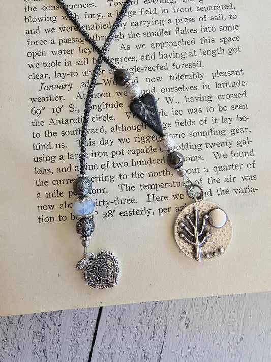 Dark Frost Gothic Bookmark, Winter Themed Book Lover Gift