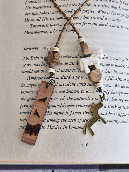 Magnesite Horse Bookmark, Western Gemstone Book Lover Gift