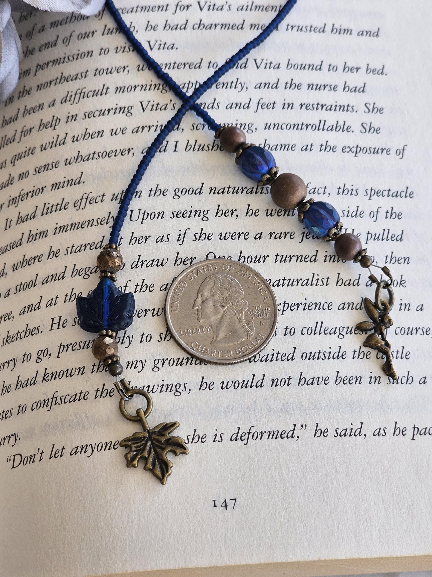 Fairy and Leaf Bookmark, Fantasy Reader Gift