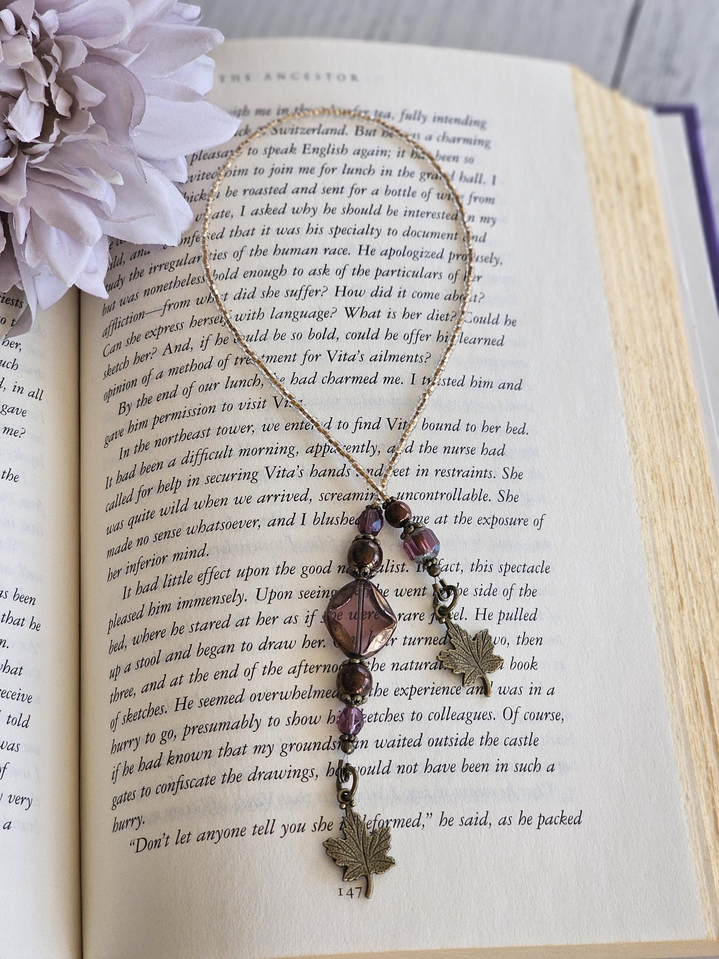 Nature Lover Reader Gift, Beaded Bookmarker