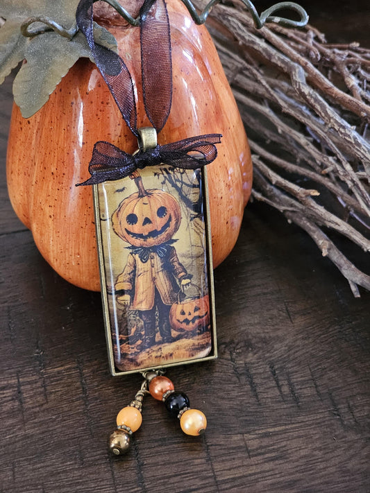 Vintage Style Halloween Ornament, Spooky Decor