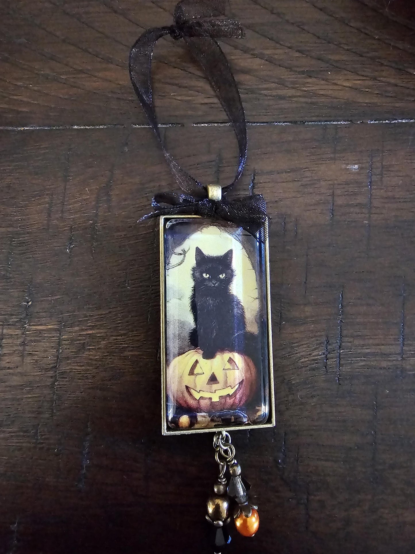 Black Cat Ornament, Halloween Decor