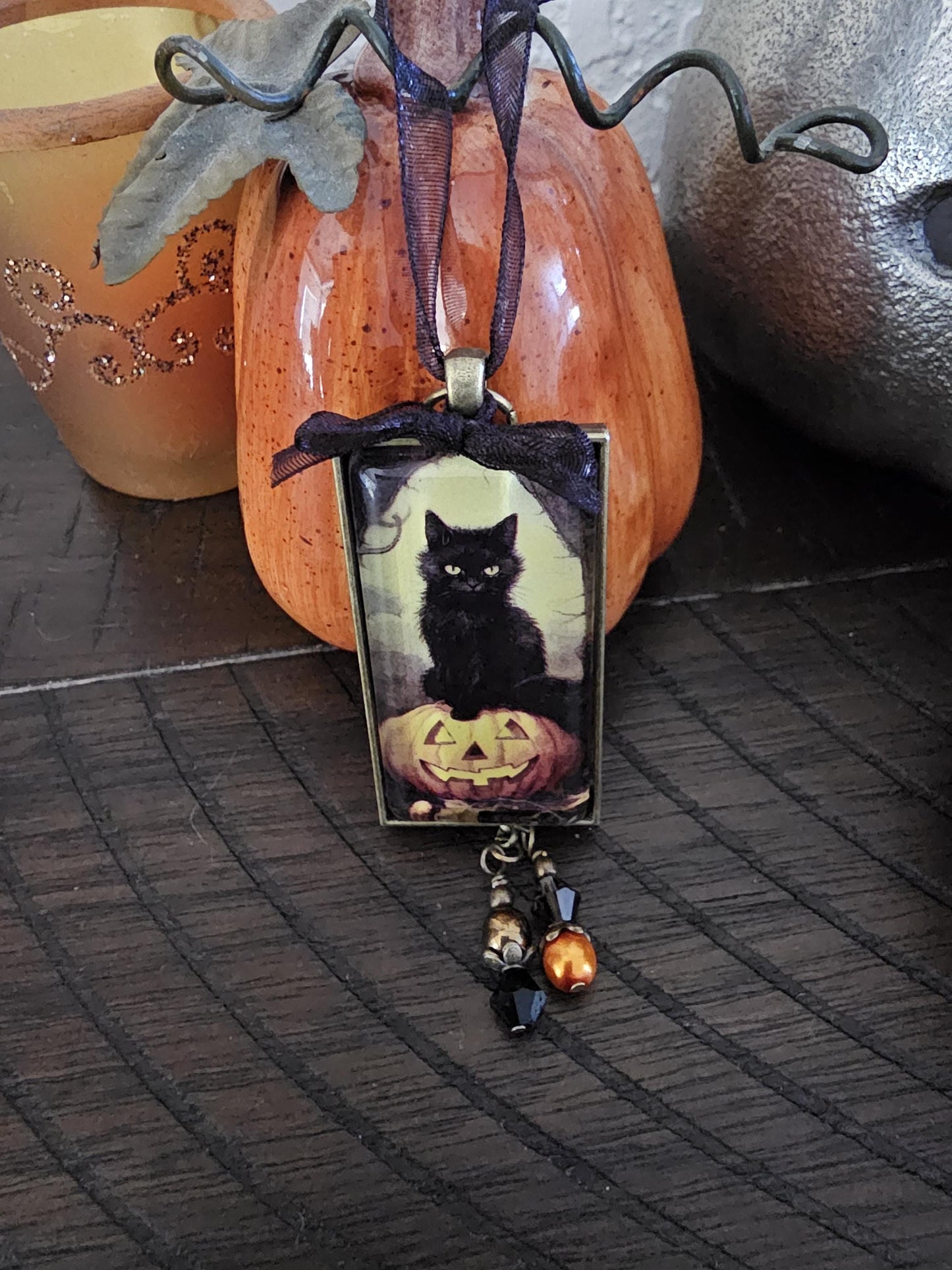 Black Cat Ornament, Halloween Decor