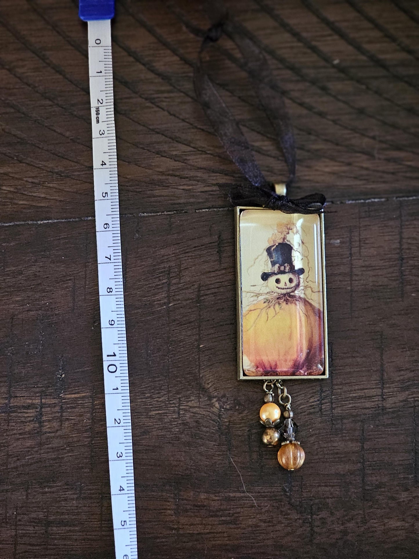 Whimsical Pumpkin Ornament, Halloween Decor