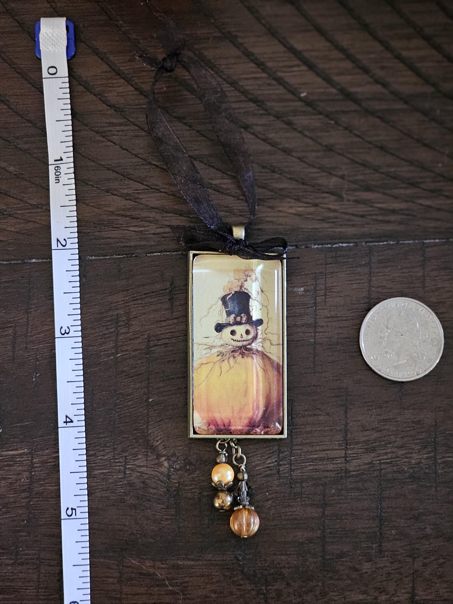 Whimsical Pumpkin Ornament, Halloween Decor