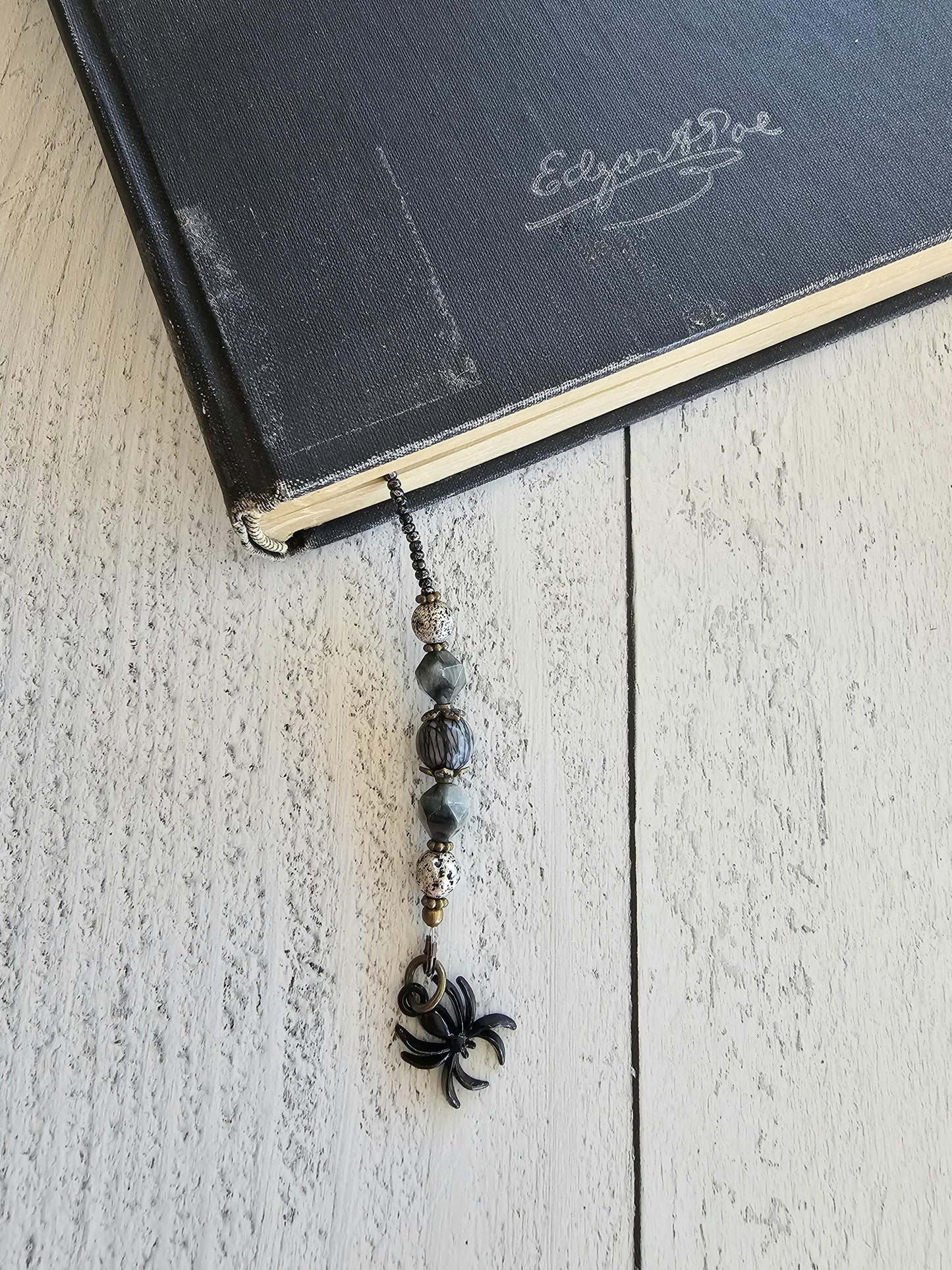 Spider Bookmark, Spider Book Thong, Halloween Accessory