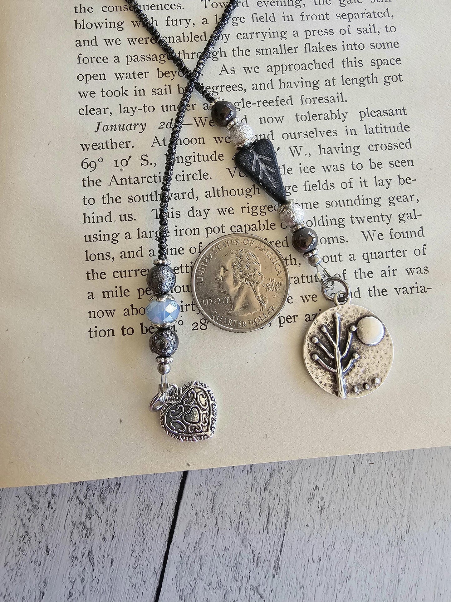 Dark Frost Gothic Bookmark, Winter Themed Book Lover Gift